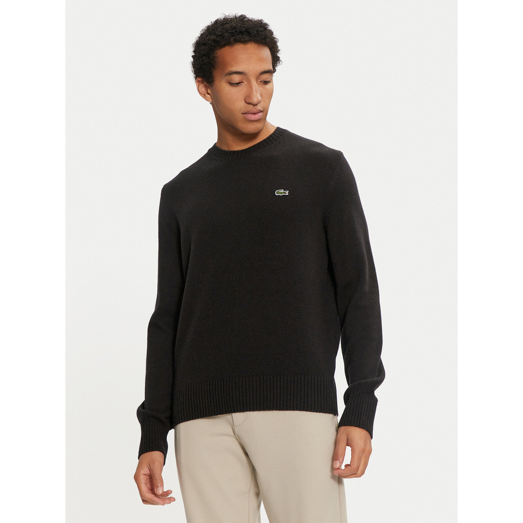 Lacoste Pullover AH2916 Schwarz Regular Fit
