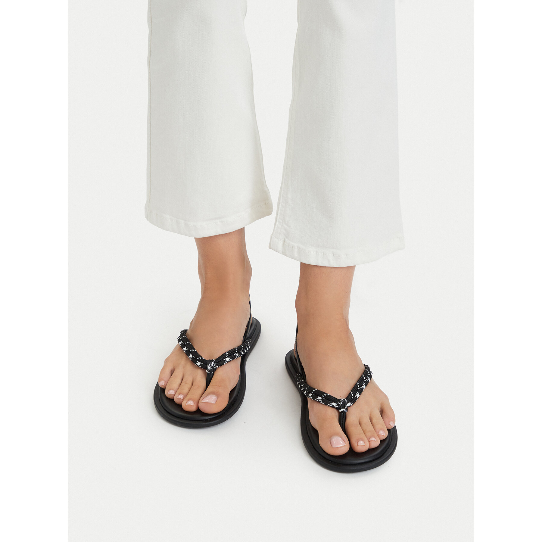 Sandale Tommy Jeans Tjw Casual Rope Sandal EN0EN02951 Negru