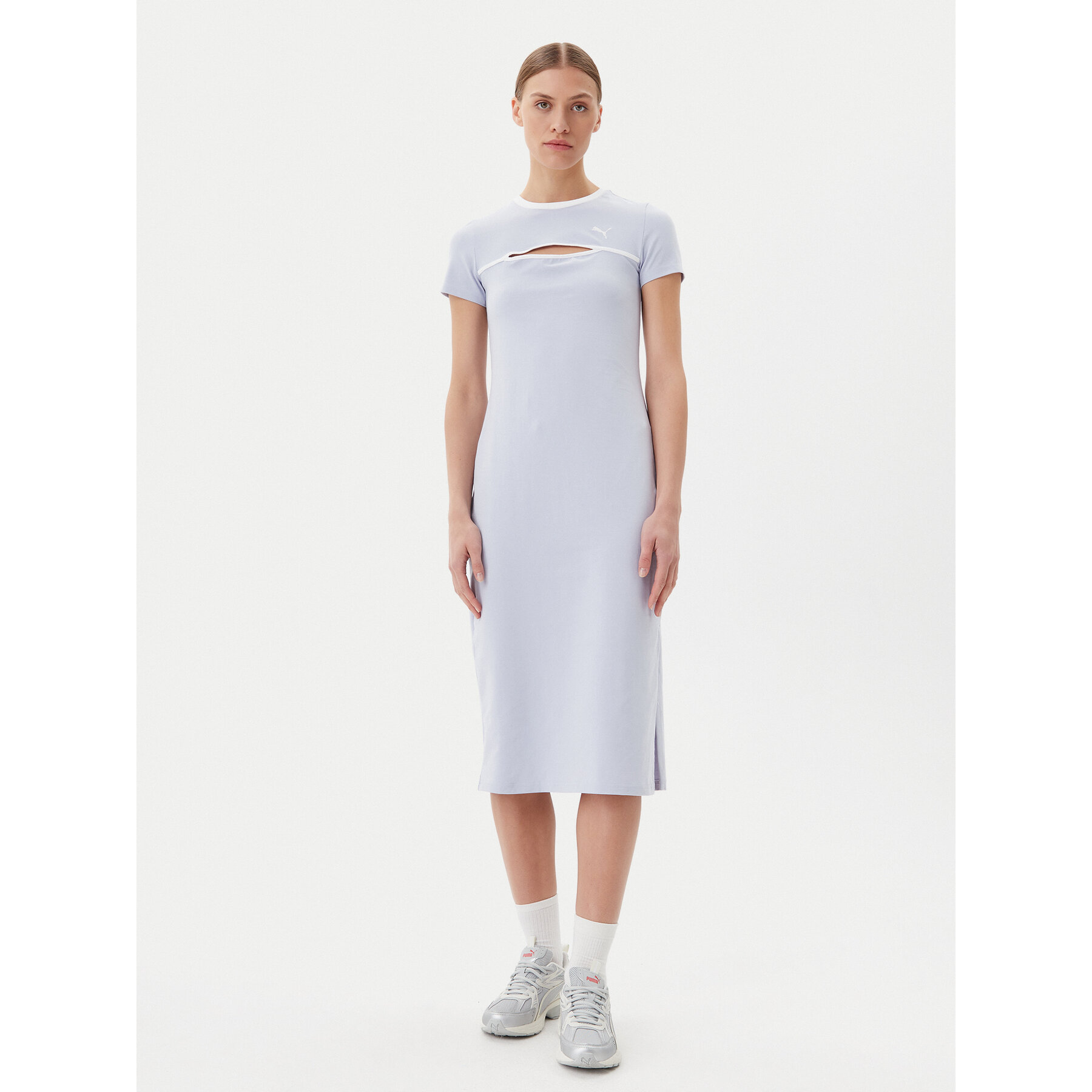 Puma Kleid für den Alltag Ess Cut-Out 629769 Himmelblau Slim Fit