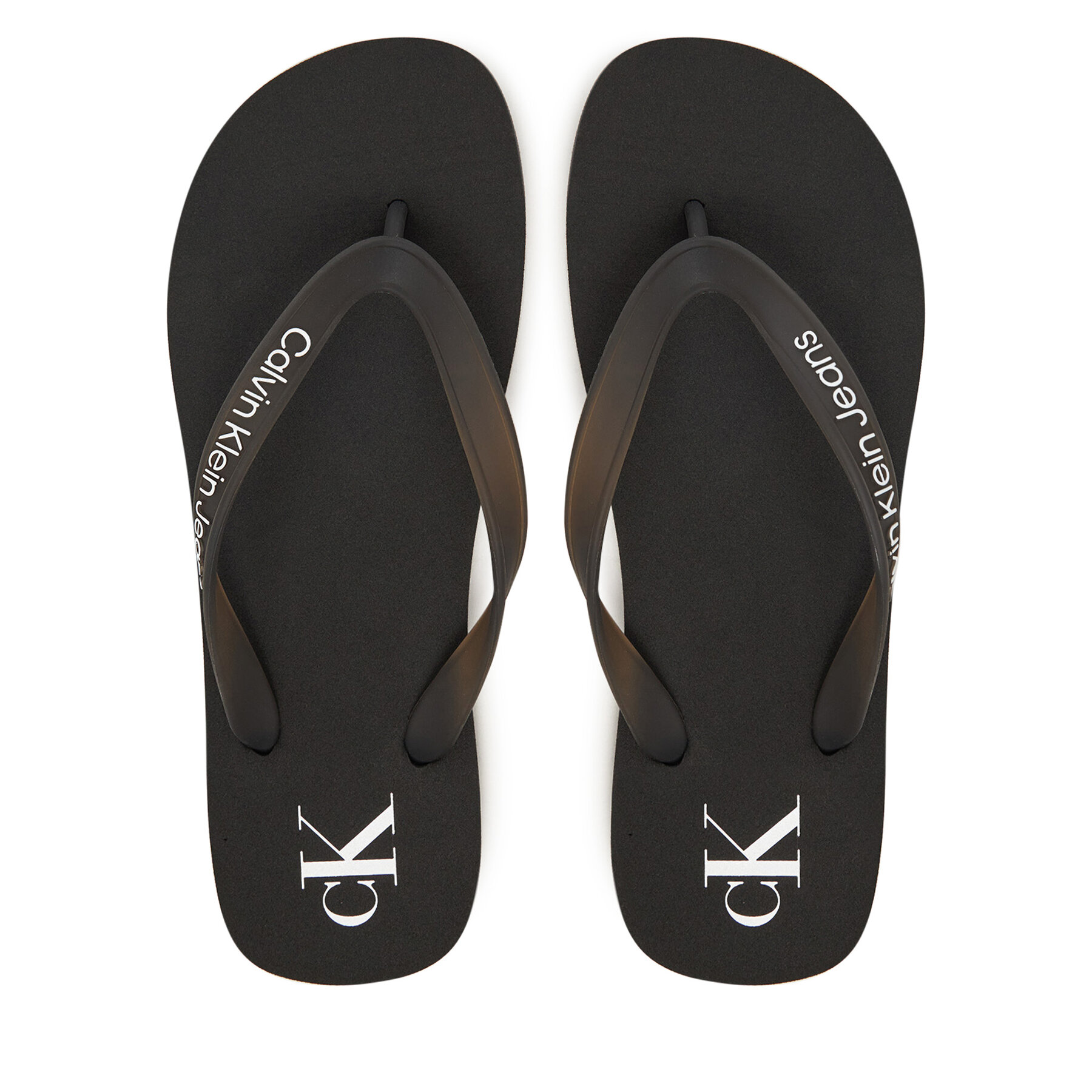 Zehentrenner Calvin Klein Jeans Beach Sandal Transparent Tpu YW0YW01829 Schwarz