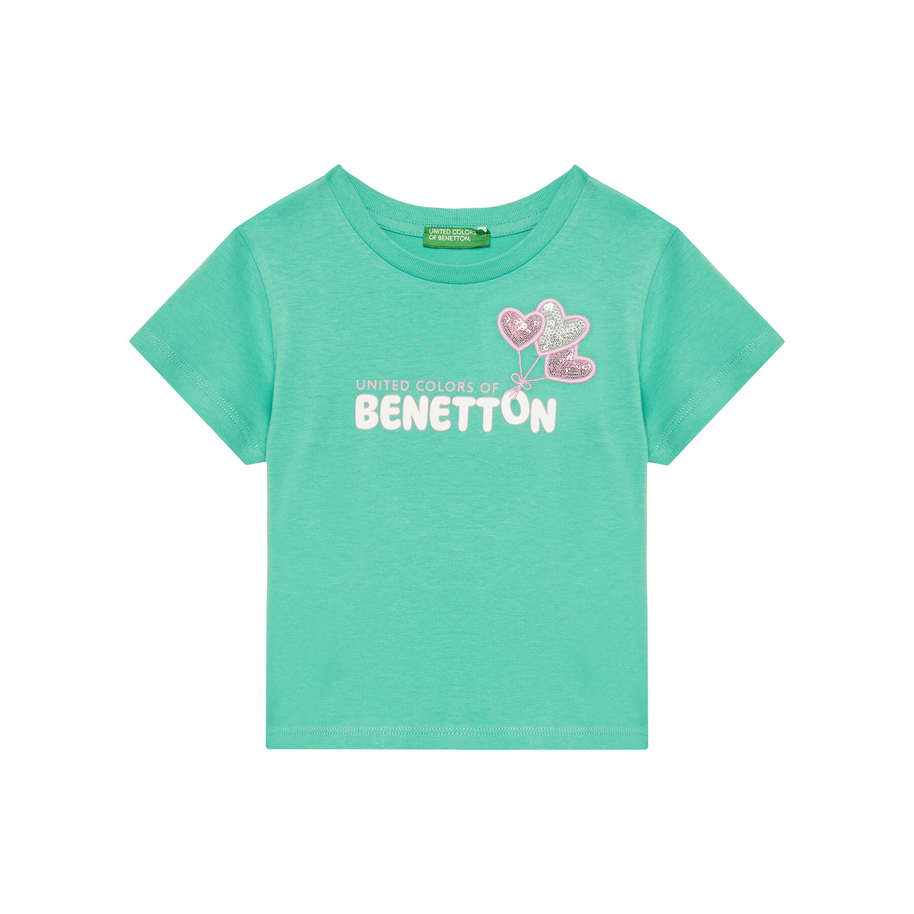 United Colors Of Benetton Póló 3I1XG10JB Zöld Regular Fit