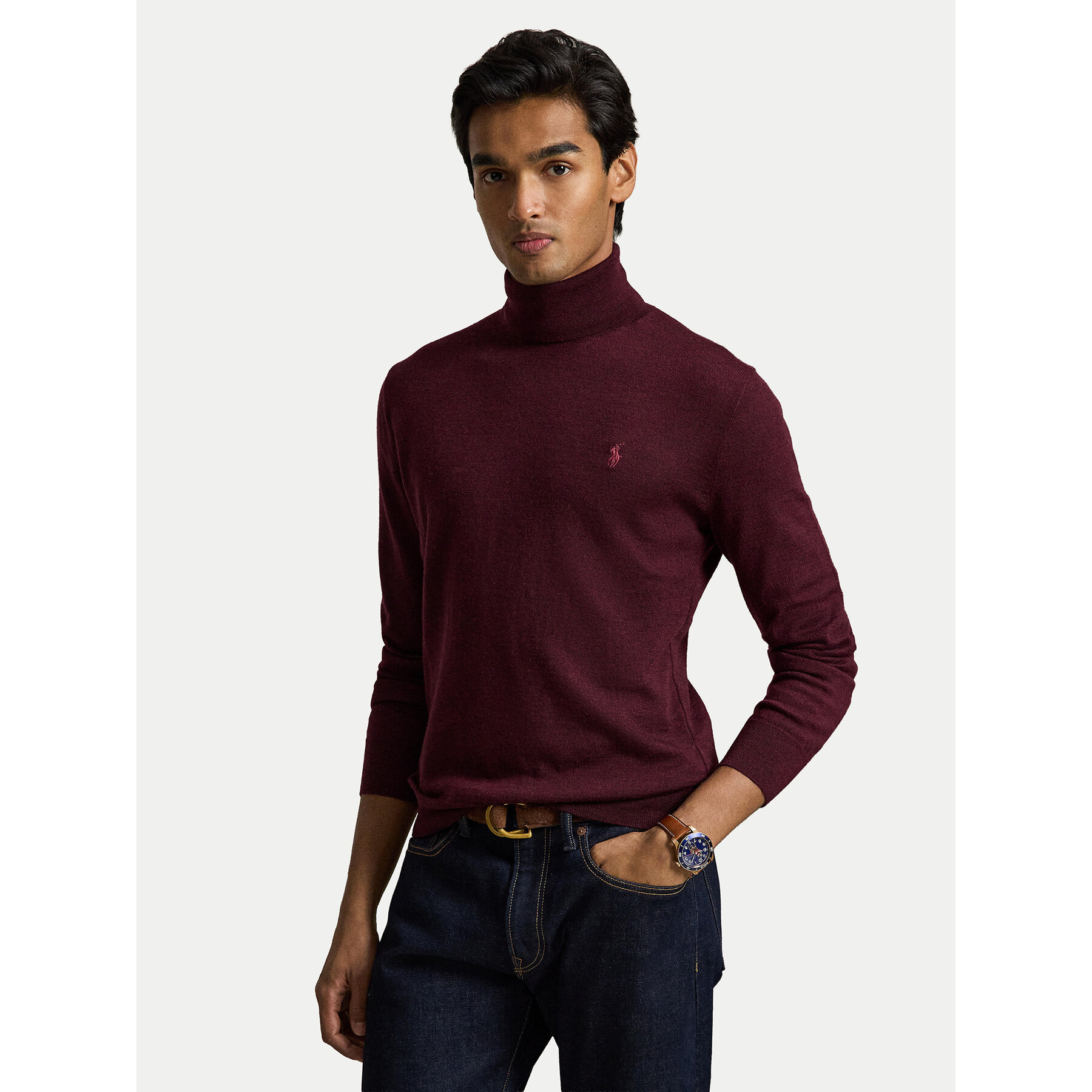Polo Ralph Lauren Rollkragenpullover 710946145504 Dunkelrot Regular Fit