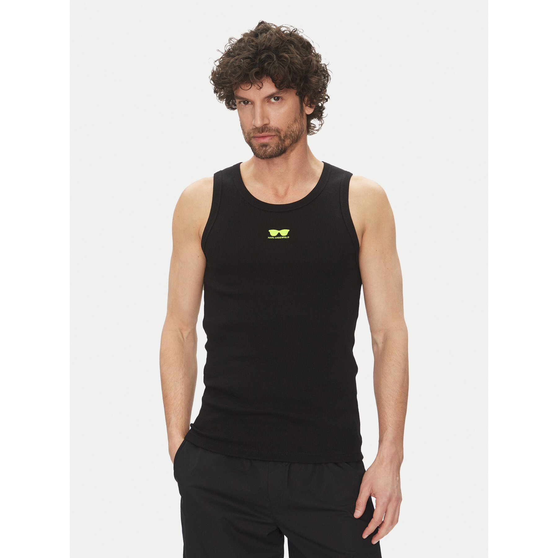 KARL LAGERFELD Trikó 755401 552238 Fekete Slim Fit