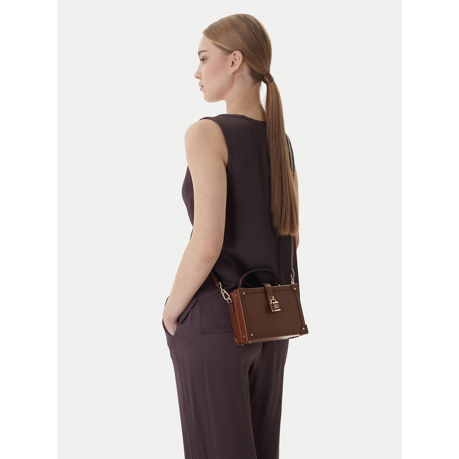 Torbica KARL LAGERFELD B1W30100 Smeđa