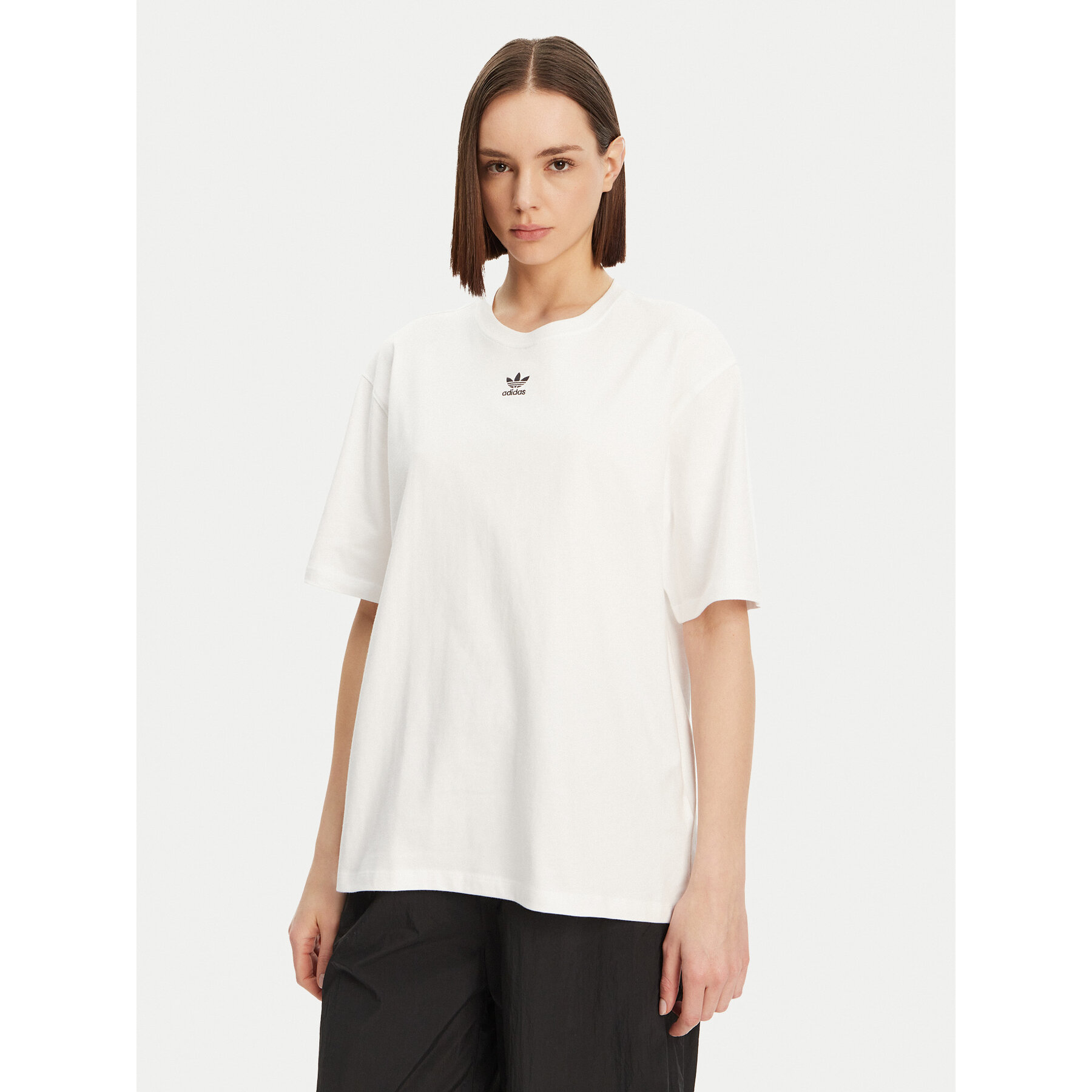 adidas Majica Essentials Boyfriend JC8967 Bela Oversize