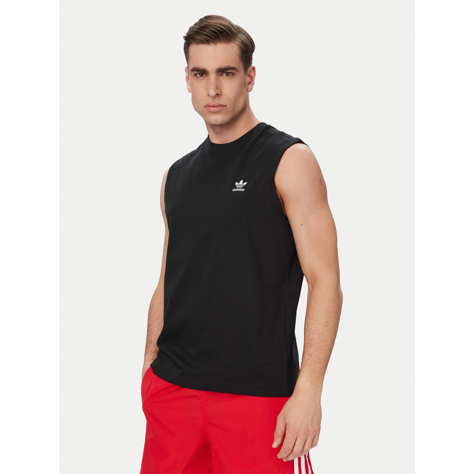 adidas Tank top Trefoil Essentials KD0691 Μαύρο Regular Fit