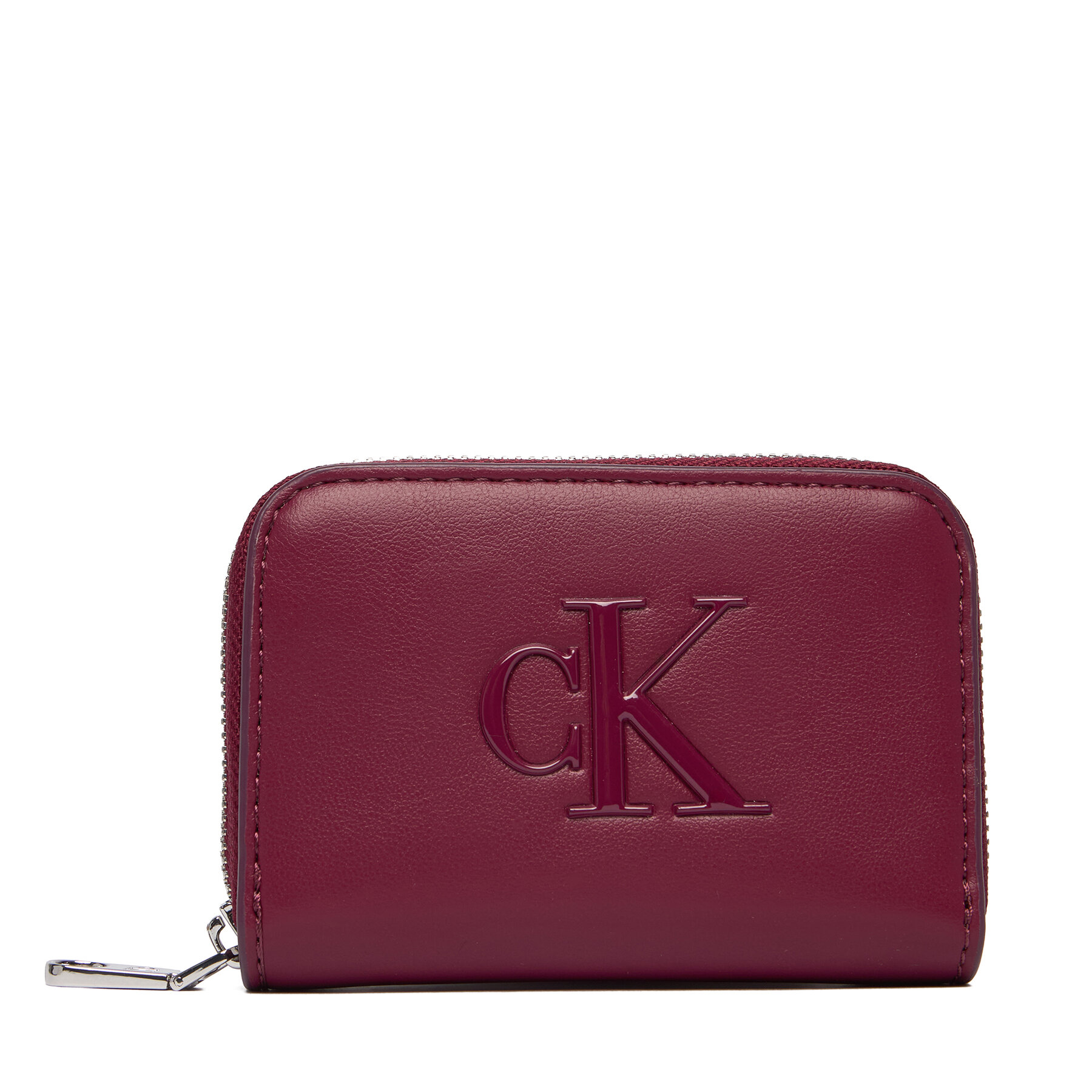 Novčanik Calvin Klein Bold Ck Medium Zip Around LV04F1154G Tamnocrvena