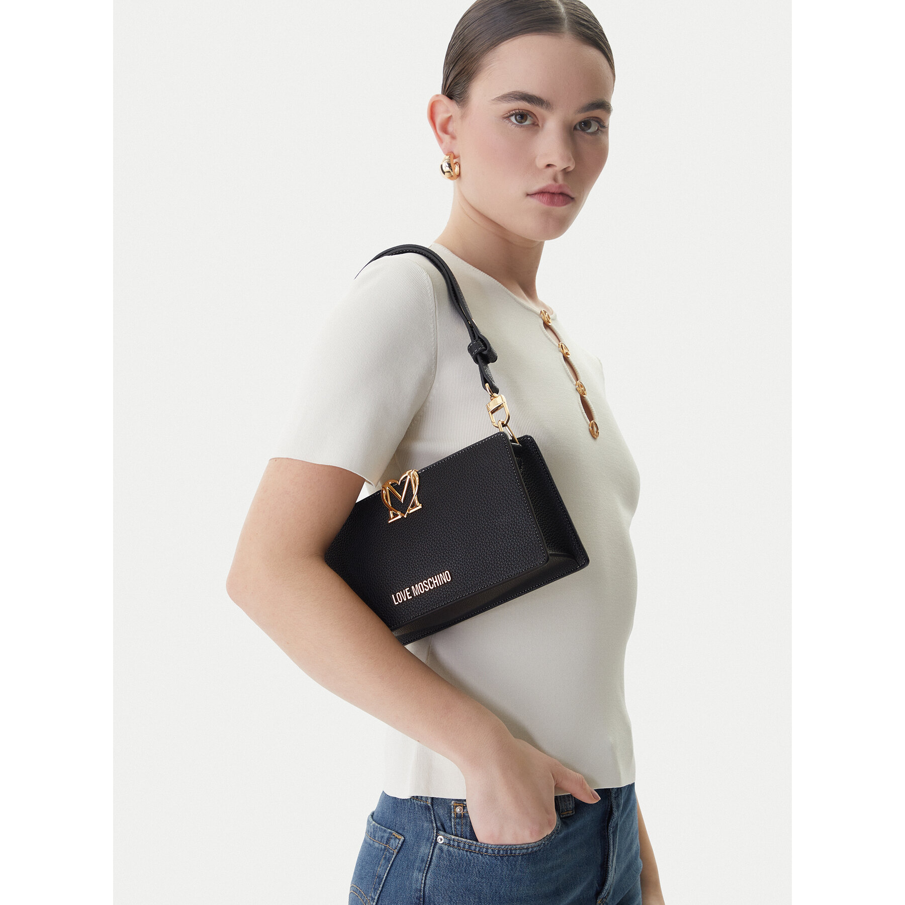 Geantă LOVE MOSCHINO JC4128PP1OLM0000 Negru