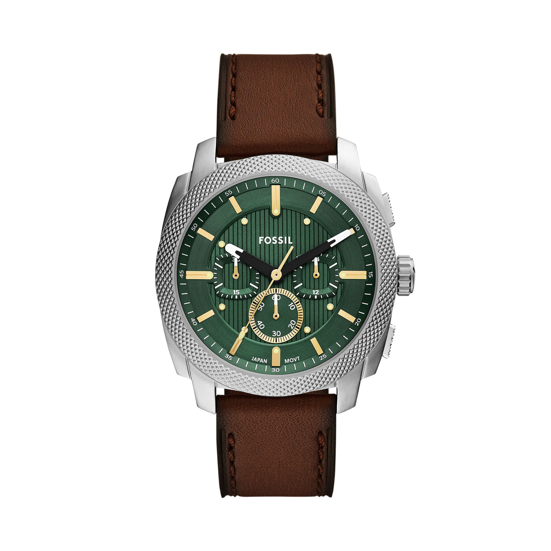 Hodinky Fossil Machine Chronograph FS6100 Hnedá