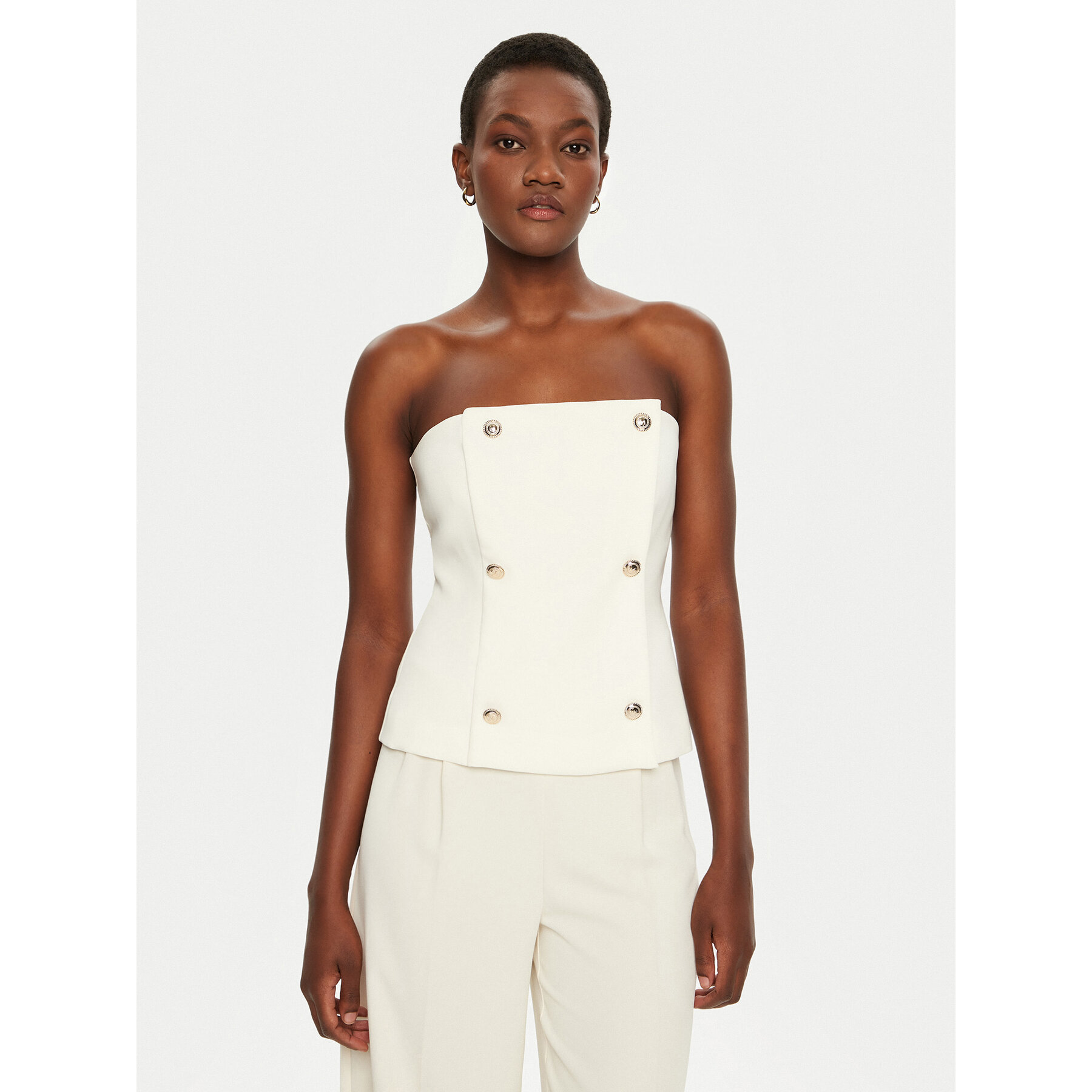 Marciano Guess Felső 5RGH10 7115A Ekru Regular Fit