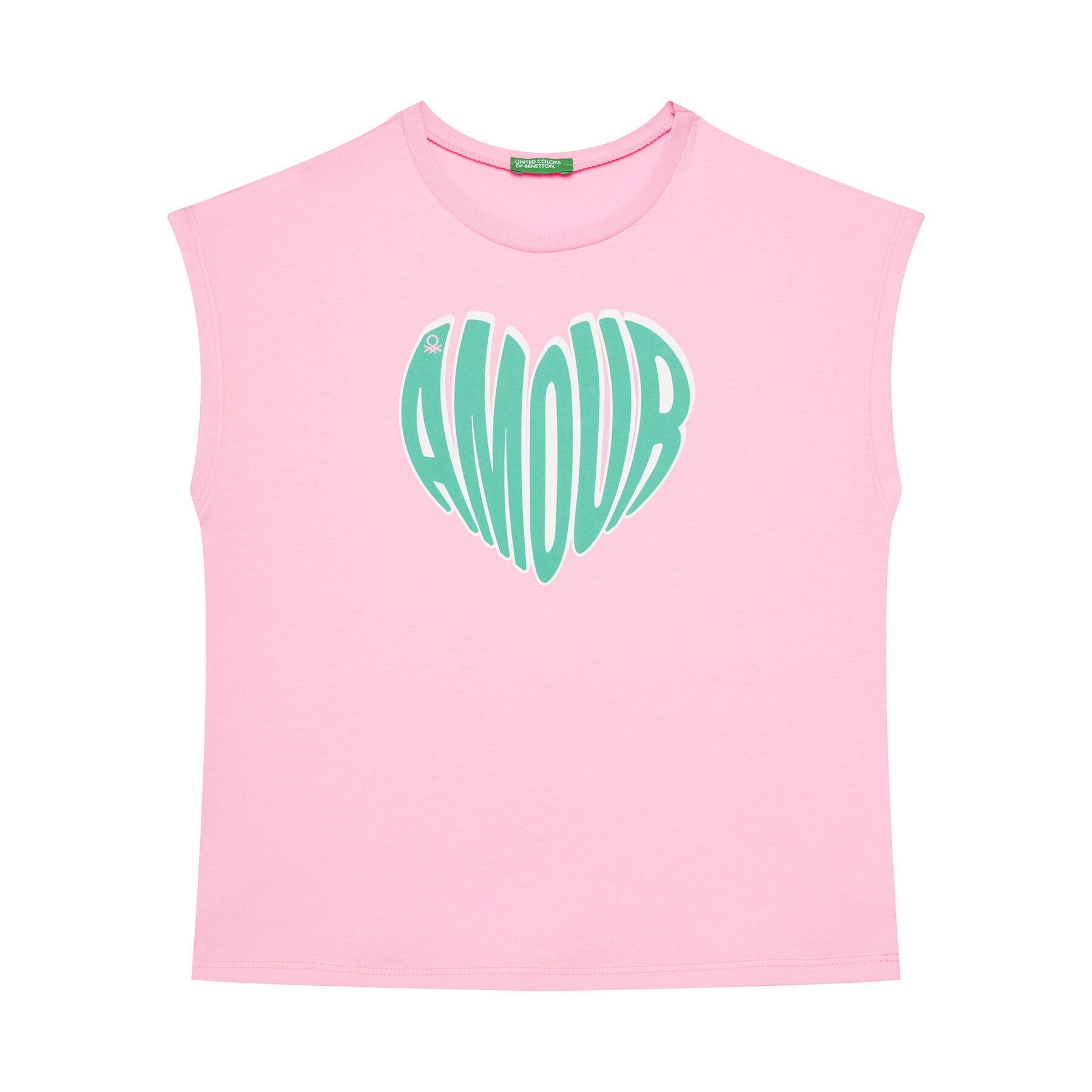 United Colors Of Benetton Top 3JERC10PB Rosa Regular Fit