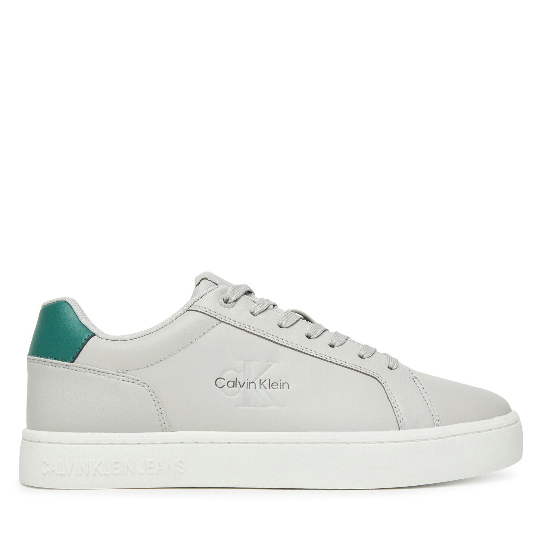 Sneakersy Calvin Klein Jeans Classic Cupsole Mono Lth YM0YM01369 Sivá