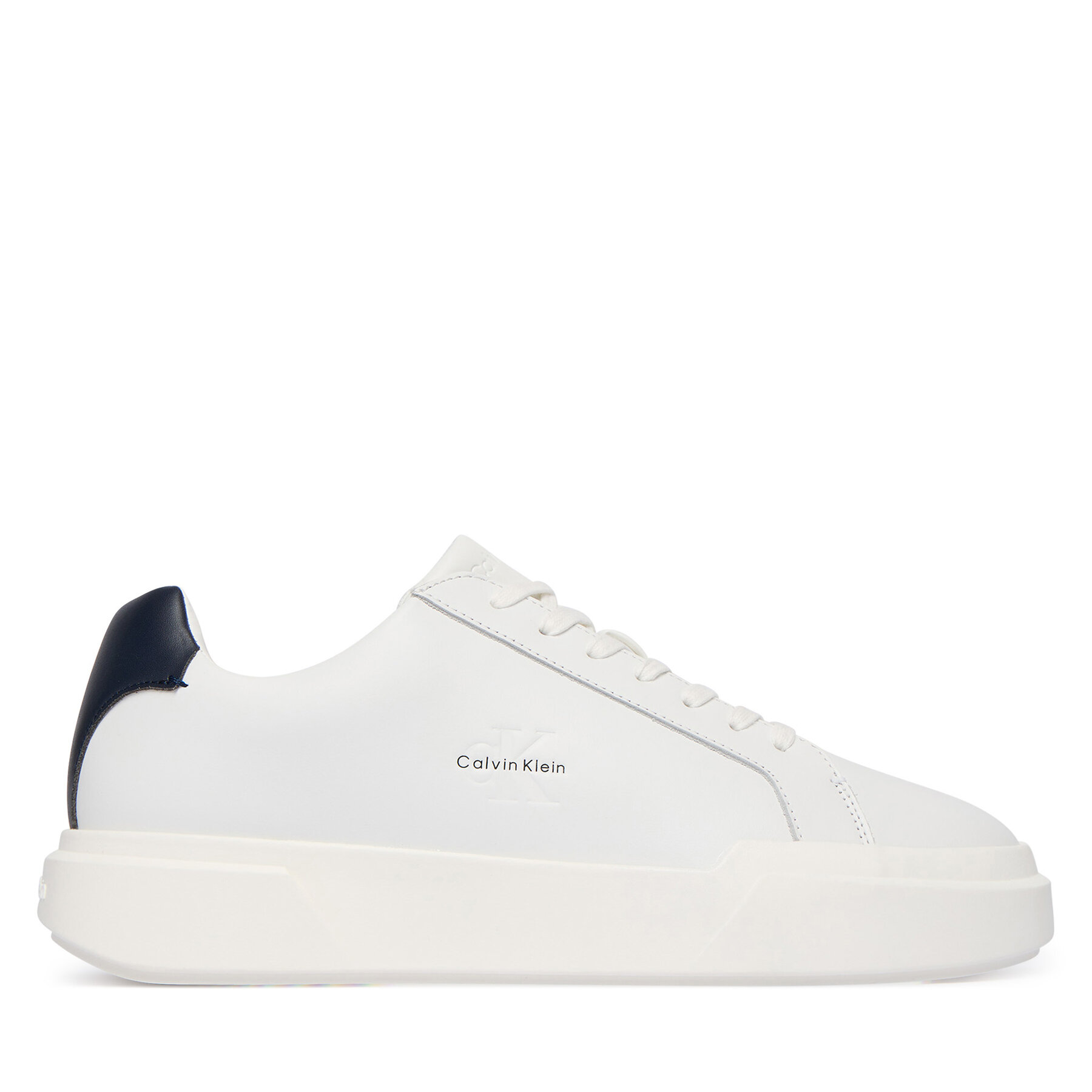 Tenisice Calvin Klein Chunky Cupsole Laceup Lth YM0YM01344 Bijela