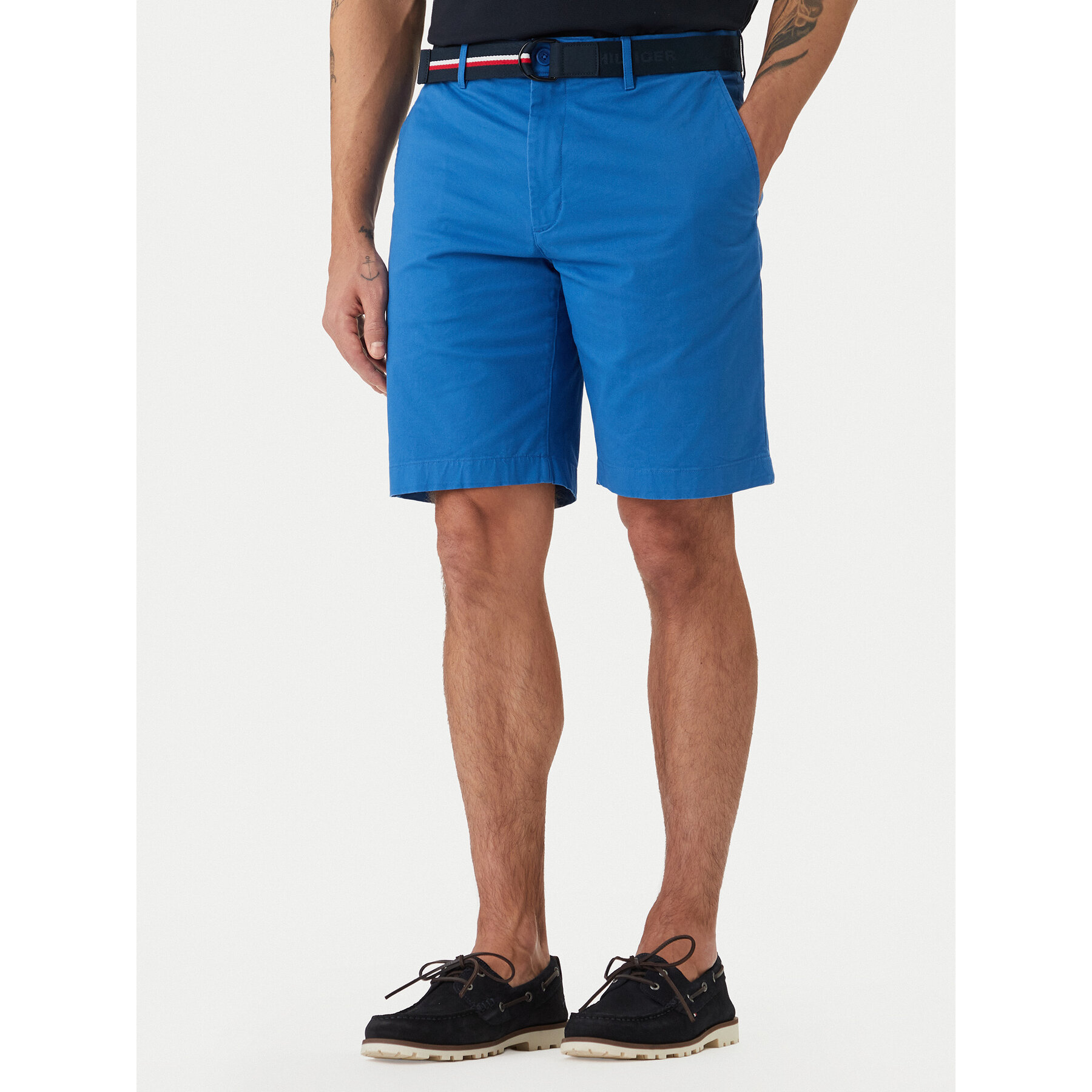 Tommy Hilfiger Shorts-Set mit Gürtel Denton MW0MW42349 Blau Slim Fit