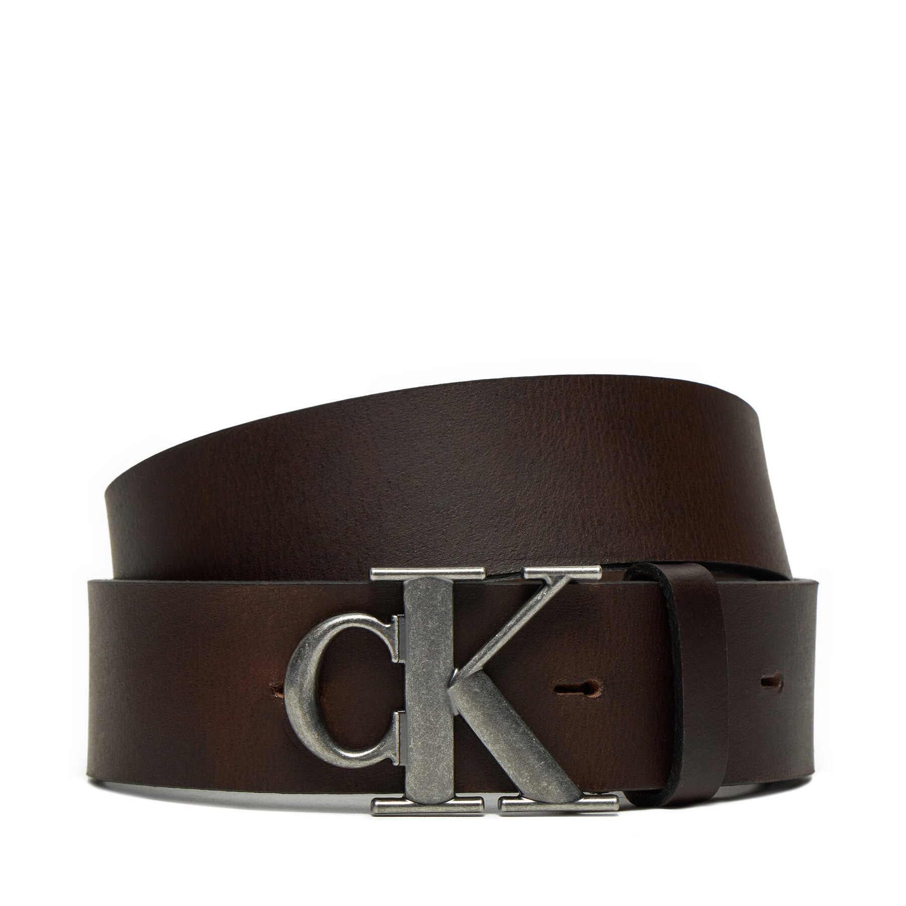 Herrbälte Calvin Klein Jeans Round Mono Plaque Lthr Belt 40Mm K50K512067 Brun