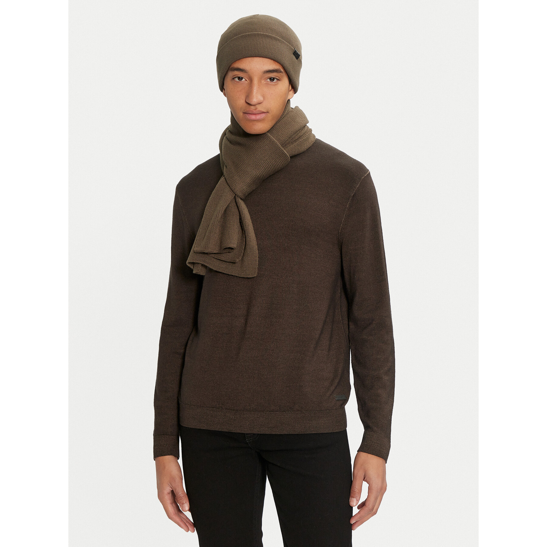 Set čiapka a šál Jack&Jones 12163827 Zelená