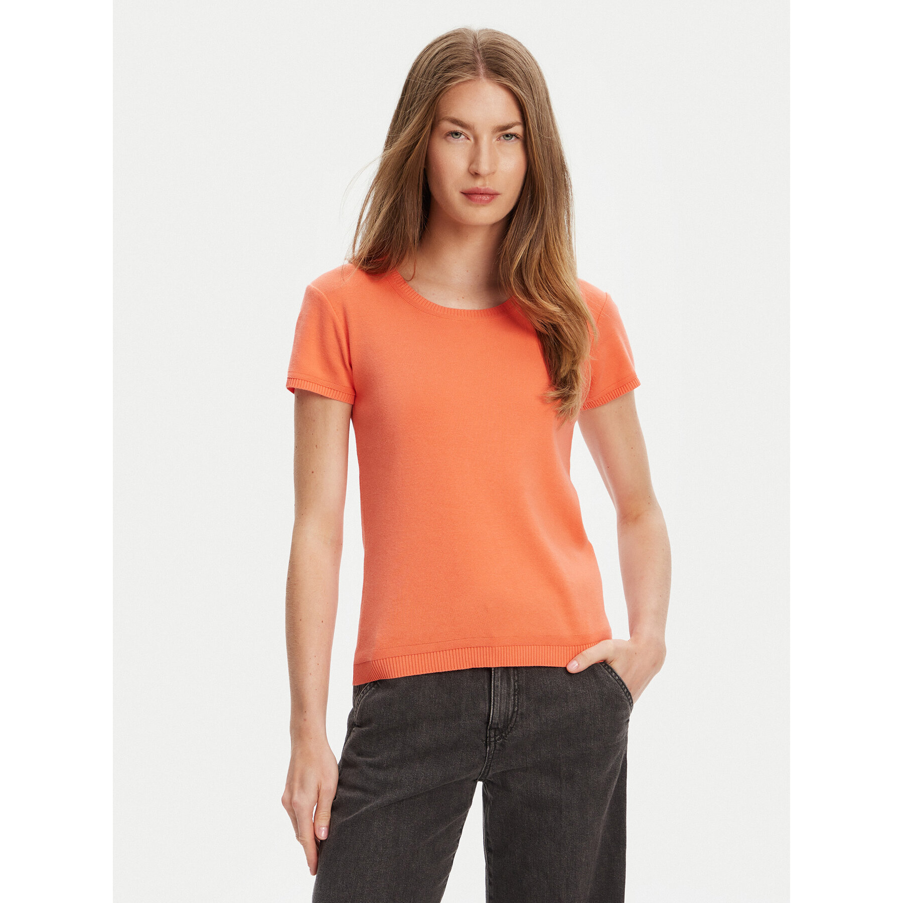 United Colors Of Benetton Póló 1091D1M10 Narancssárga Regular Fit