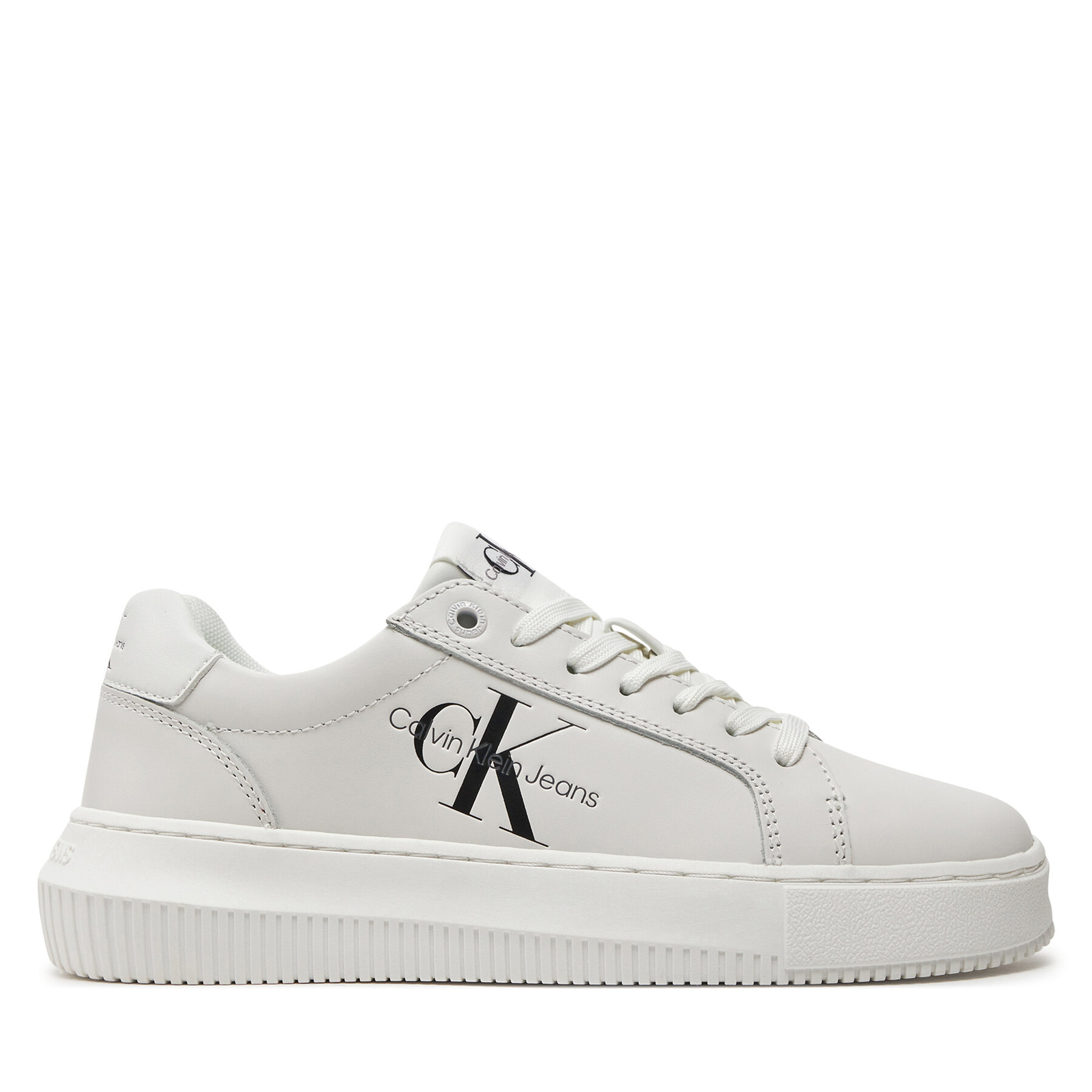 Sneakersy Calvin Klein Jeans Chunky Cupsole Laceup Mon Lth Wn YW0YW00823 Biela