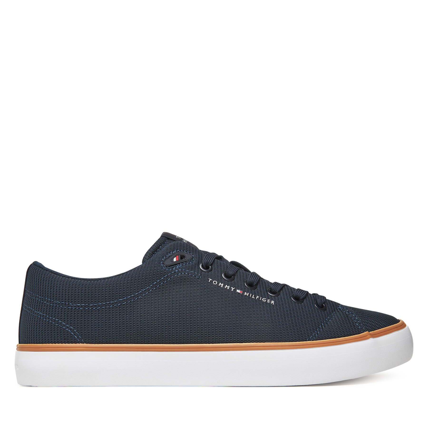 Sneakersy Tommy Hilfiger Th Hi Vulc Core Low Ii Mesh FM0FM05513 Tmavomodrá