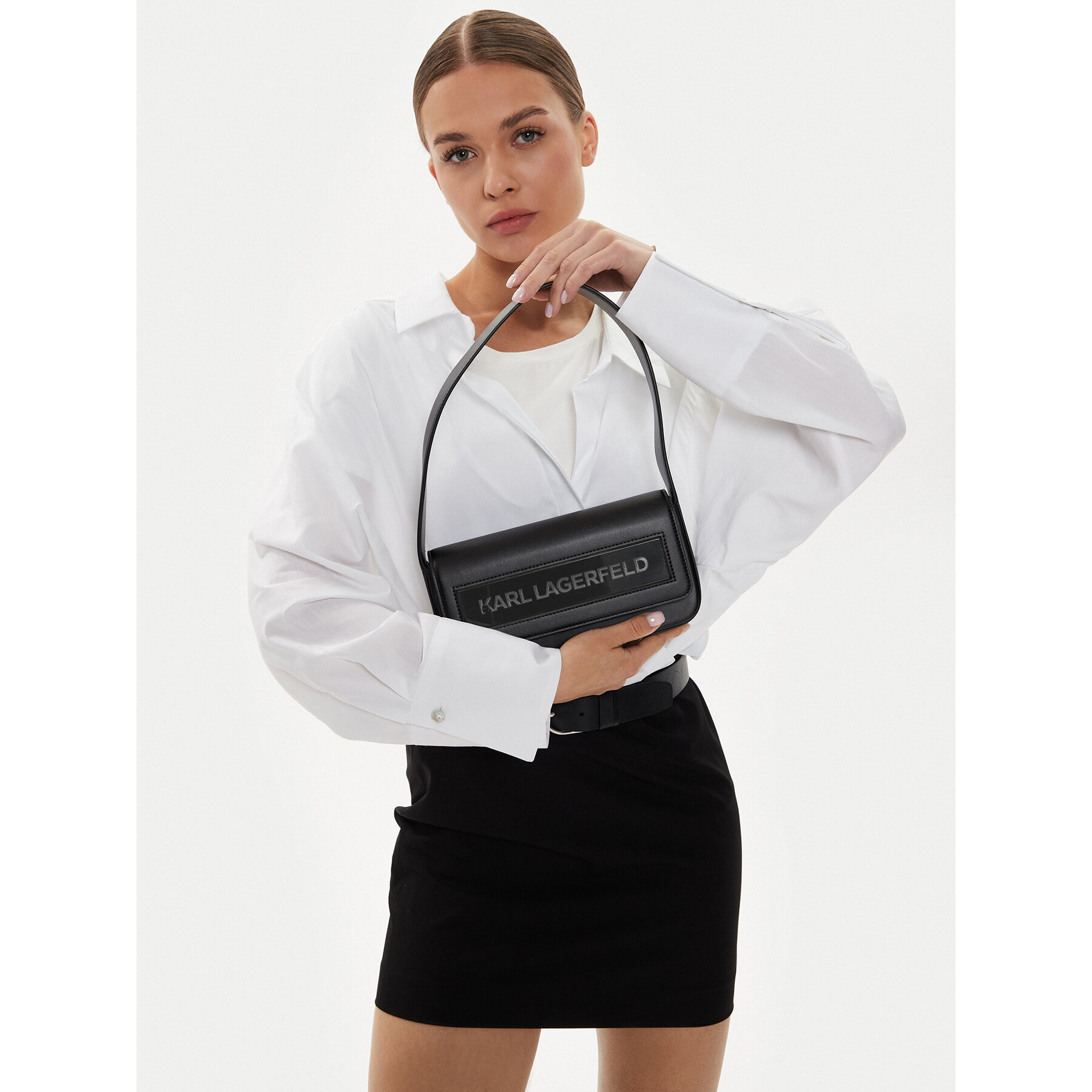 Дамска чанта KARL LAGERFELD 241W3024 Черен