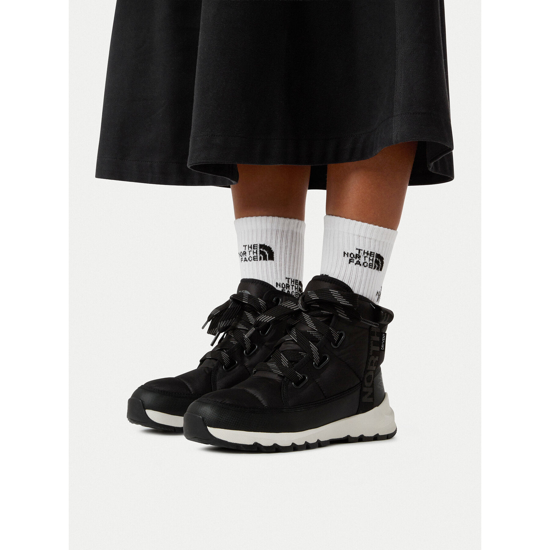 Čizme za snijeg The North Face Thermoball Lace Up Luxe Wp NF0A817WKT01 Crna