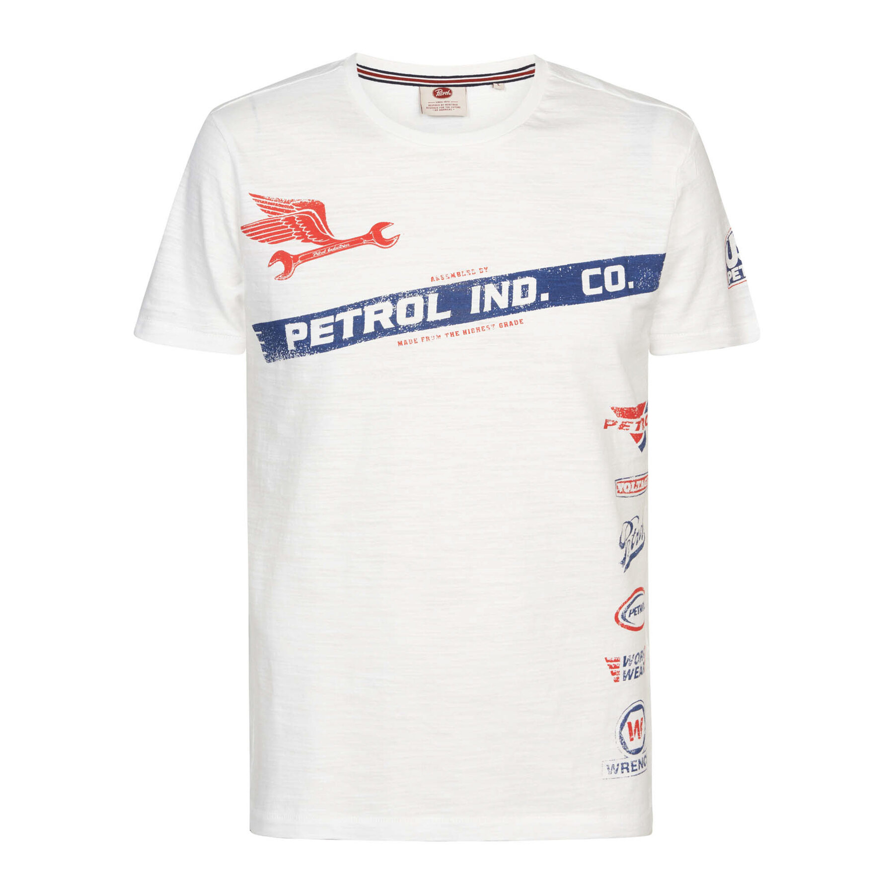 Petrol Industries T-Shirt M-1030-TSR626 Λευκό Regular Fit