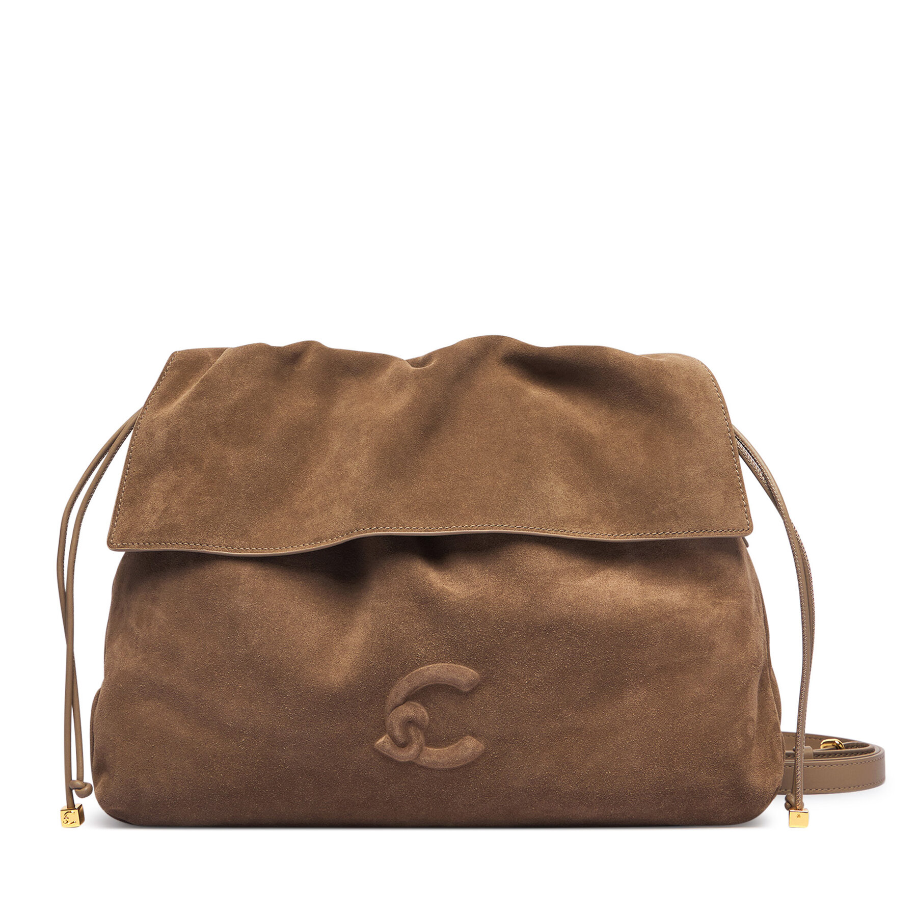 Geantă Coccinelle V9G Coccinellelidia Suede Bim E1 V9G 13 03 01 Bej închis