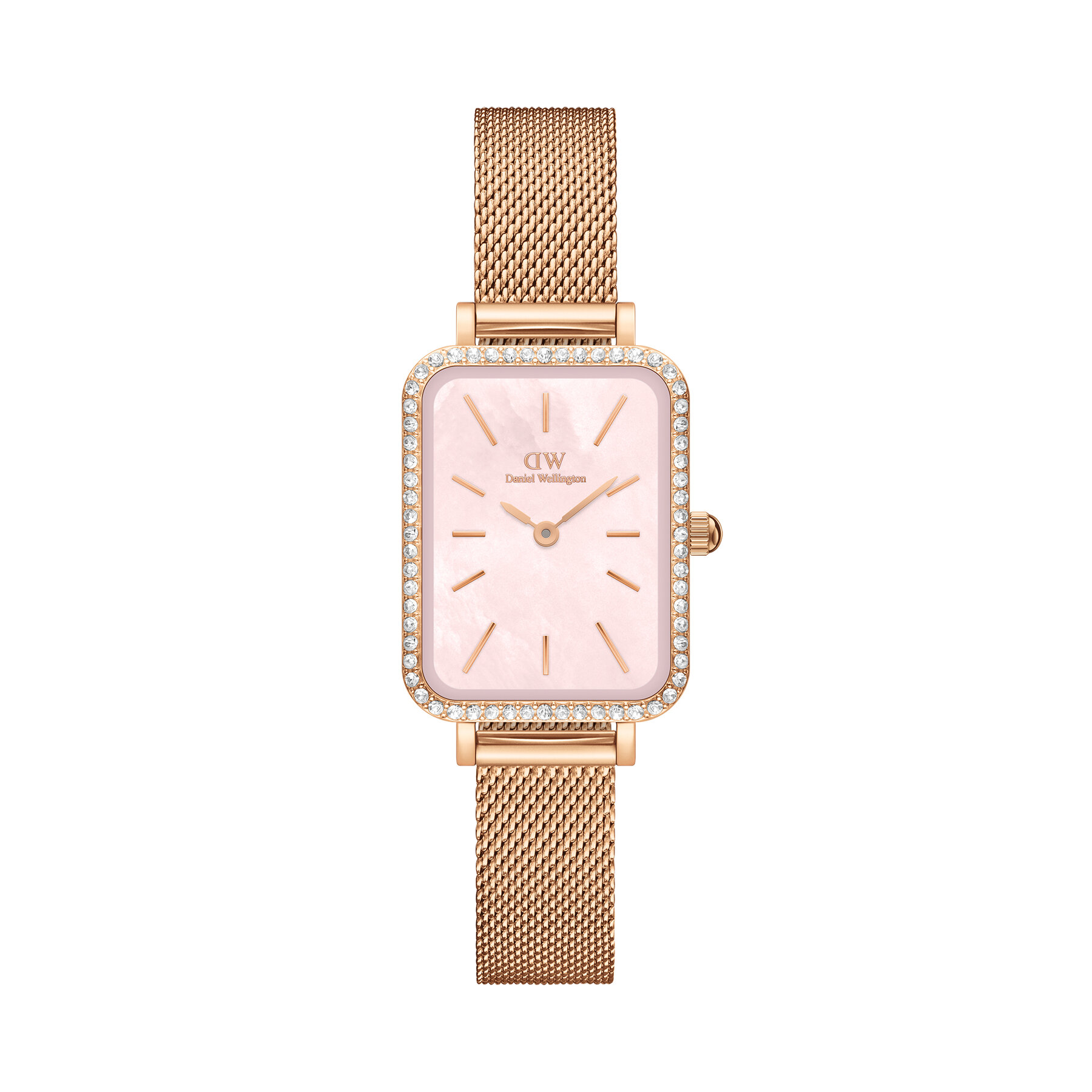 Hodinky Daniel Wellington Quadro Mesh DW00100669 Ružové zlato