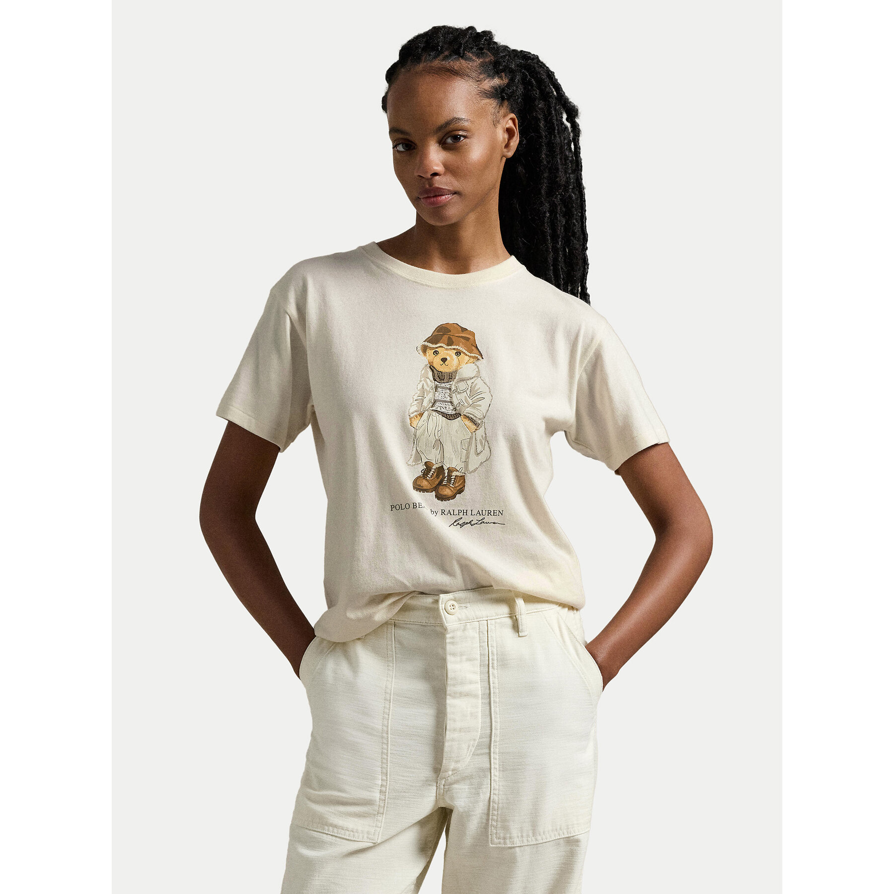 Polo Ralph Lauren T-Shirt 211947961001 Εκρού Regular Fit