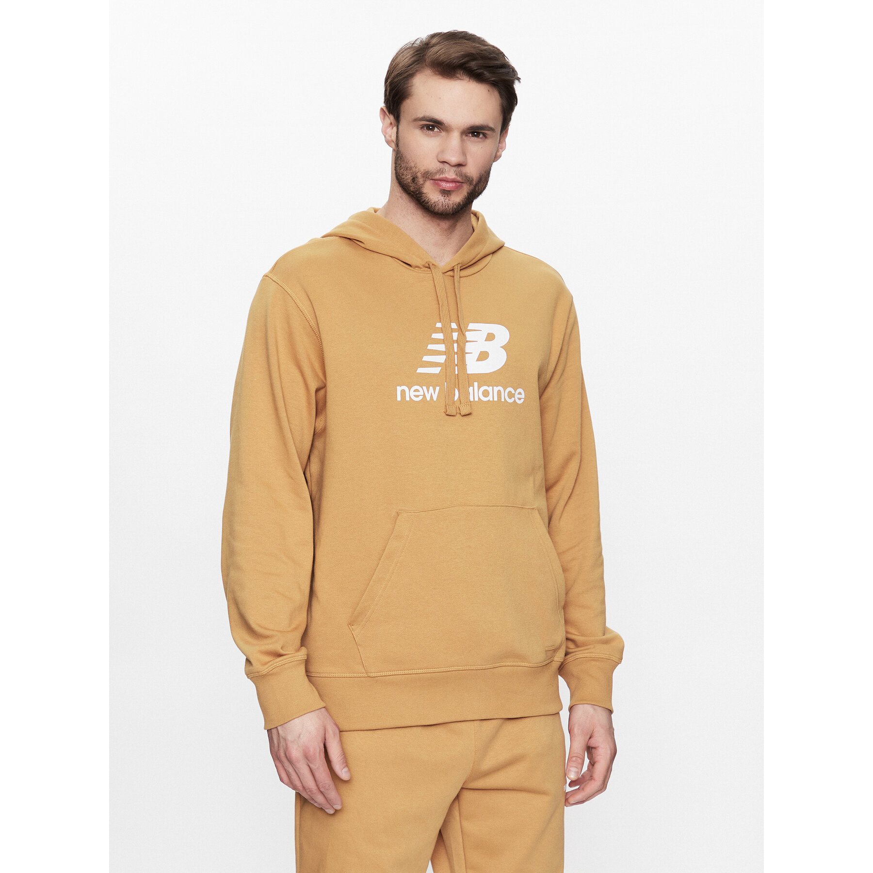 New Balance Sweatshirt MT31537 Orange Relaxed Fit