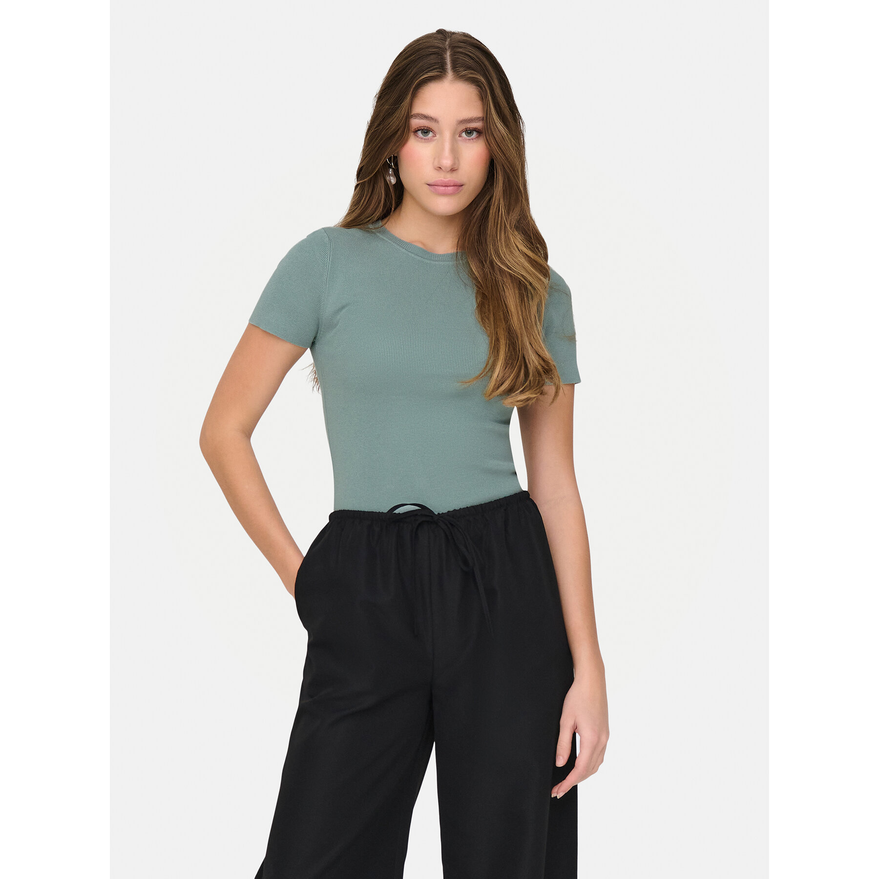 JDY Majica Cirkeline 15307860 Modra Slim Fit
