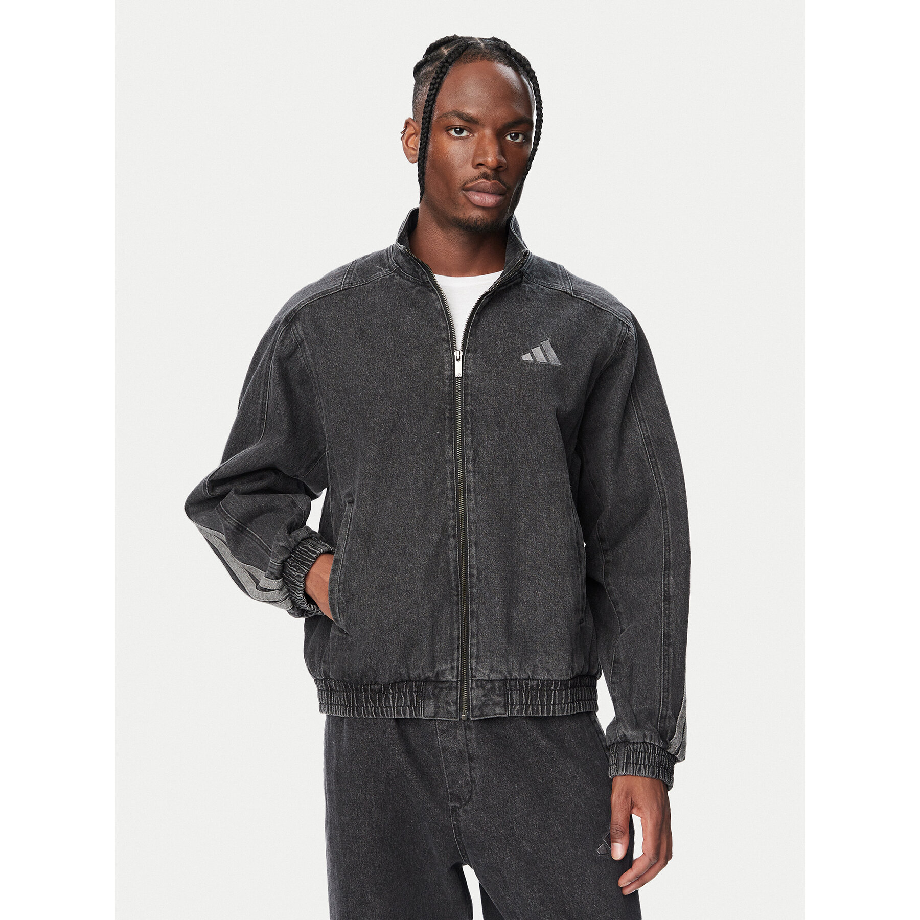 adidas Jeansjacke Stadium KV8344 Schwarz Loose Fit