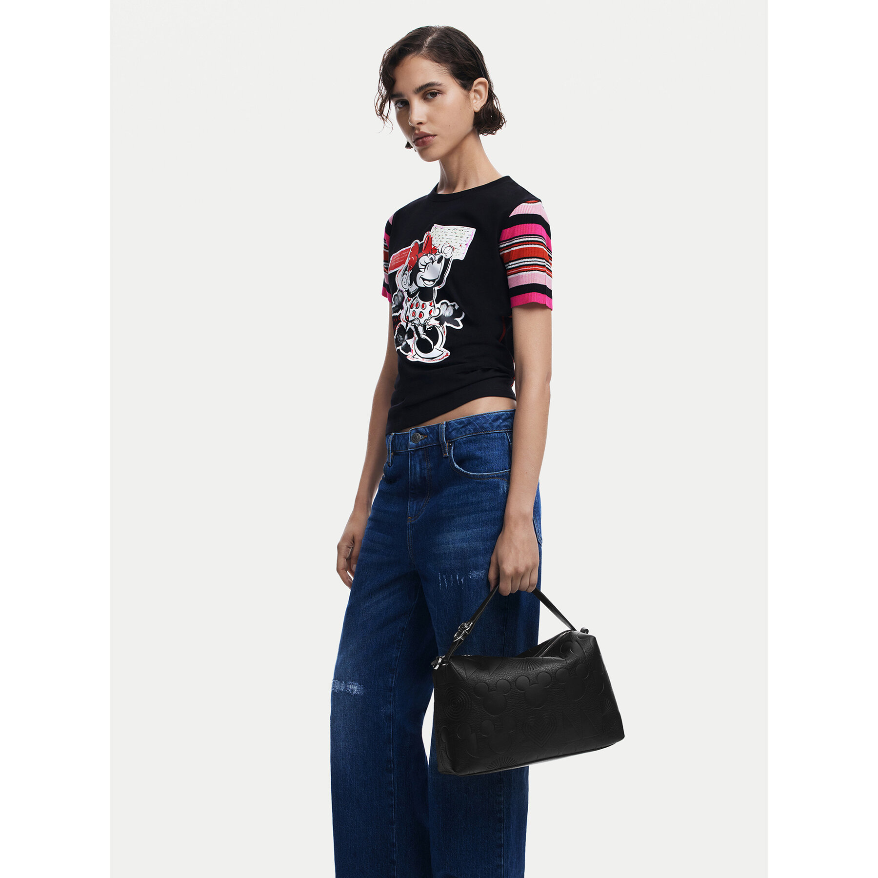 Дамска чанта Desigual All Mickey Bergamo 25SAXP65 Черен