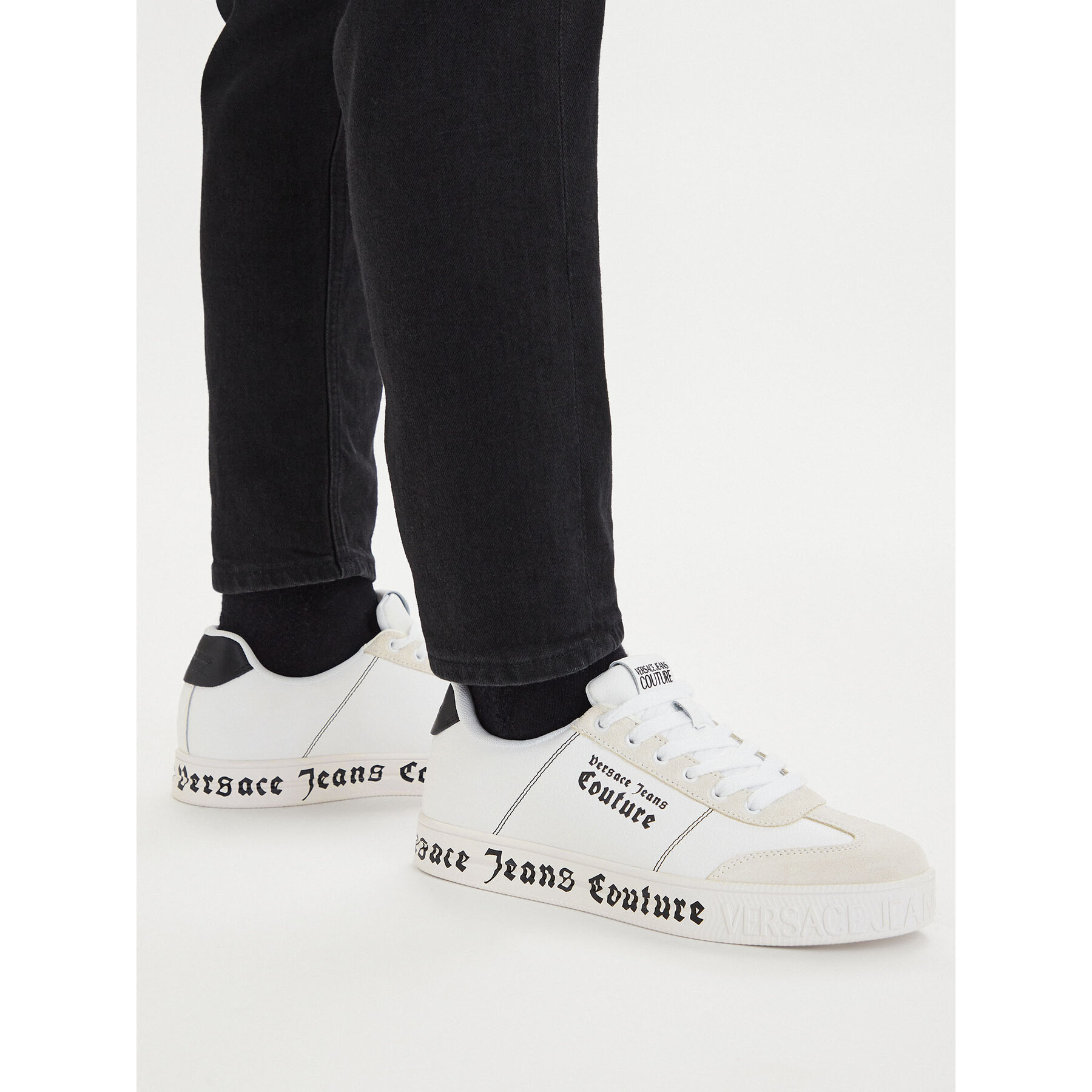 Sneakers Versace Jeans Couture 80YA3SK6 ZPB82 Alb