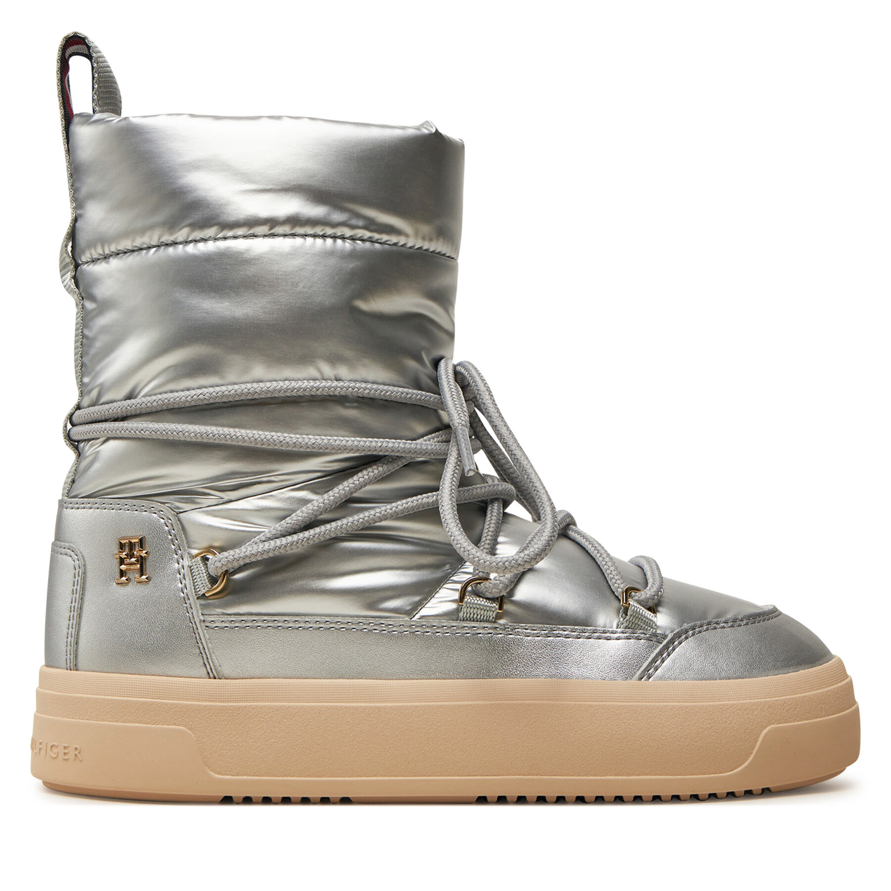 Donna Stivali da neve Tommy Hilfiger, Taglia 40, Argento, FW0FW08442, taglia : 40