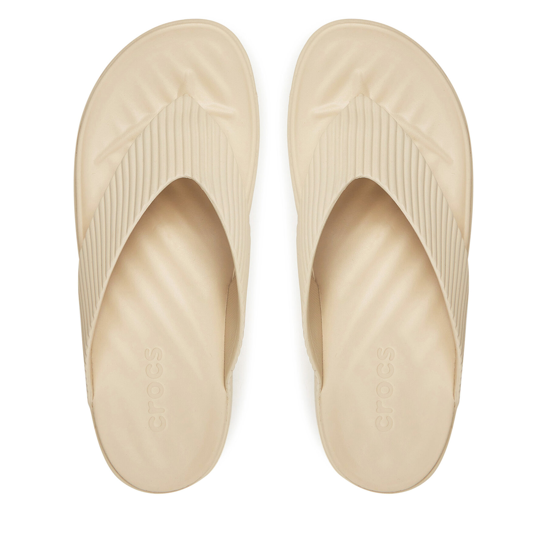 Donna Infradito Crocs, Taglia 38_39, Beige, Getaway Groove Platform Flip 210700, taglia : 38_39