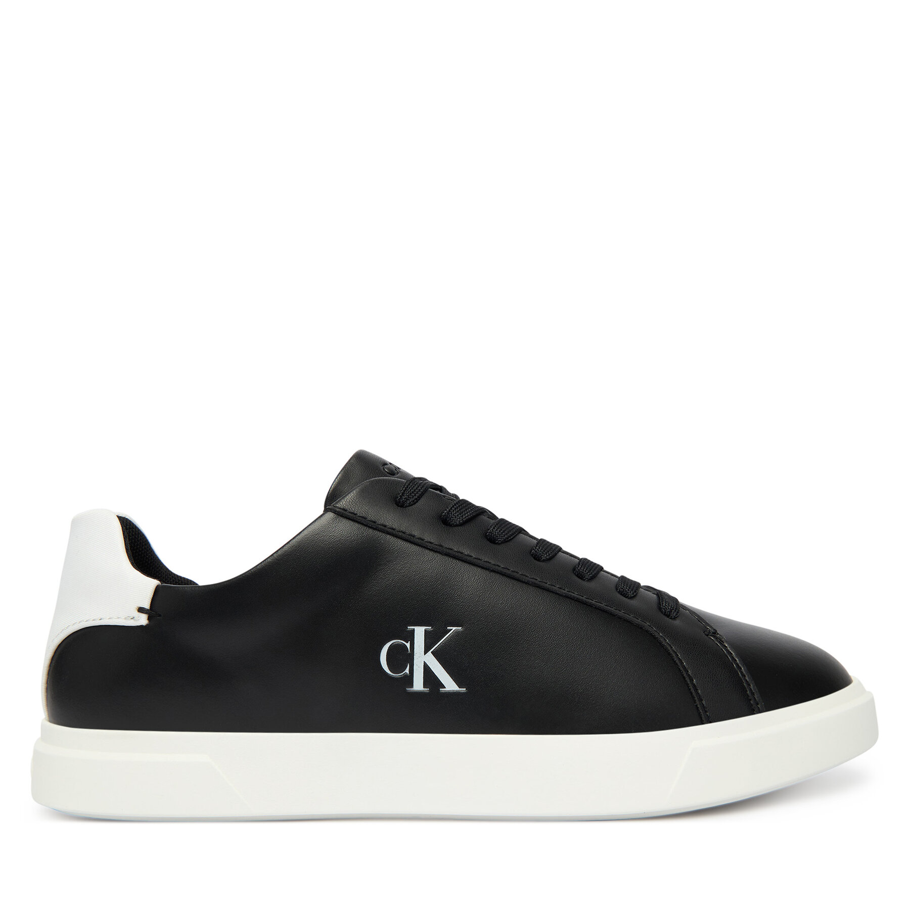 Sneakers Calvin Klein Low Pro Cup Laceup Lth Moire HW0HW02845 Negru