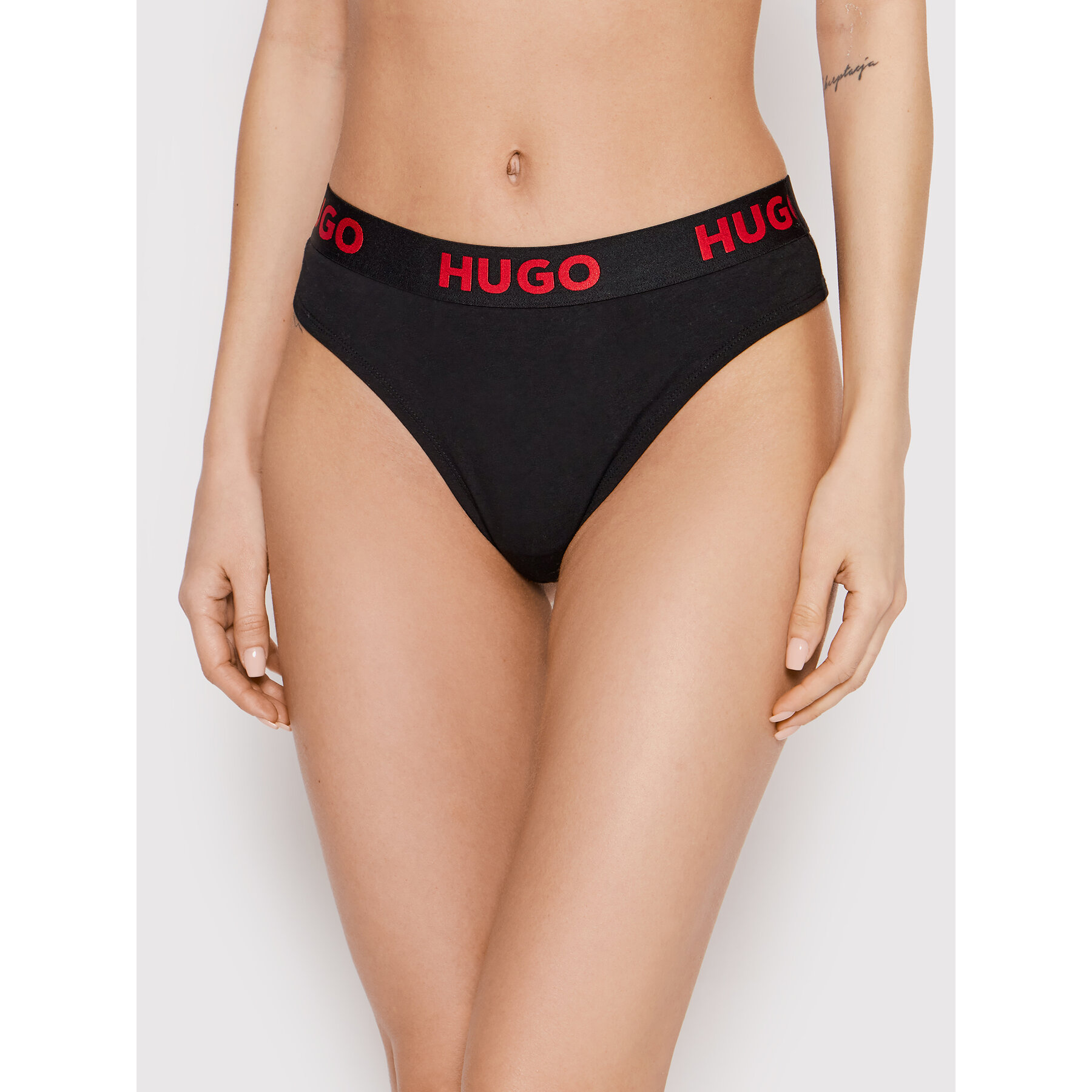 Hugo Perizoma Thong Sporty Logo 50469651 Nero
