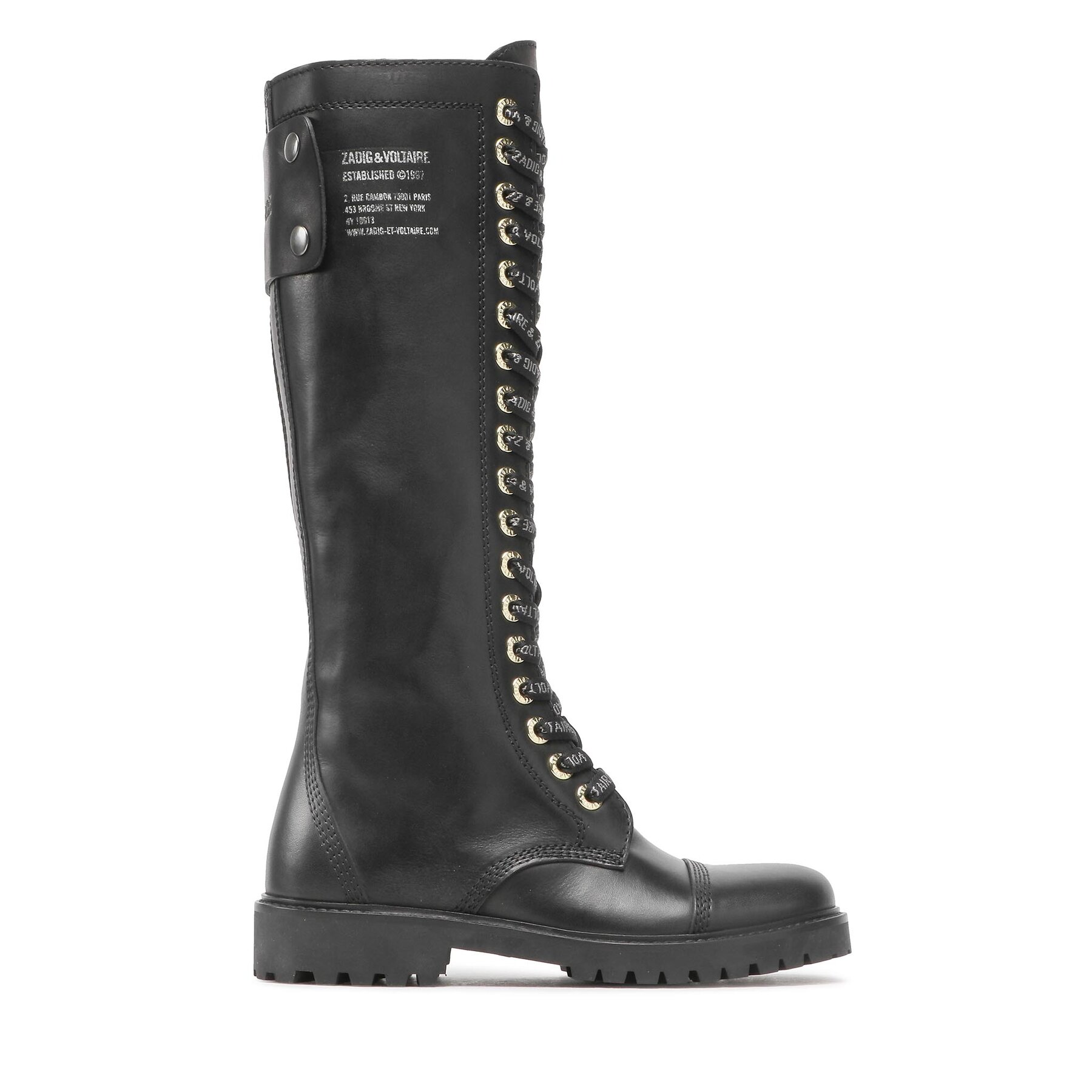 Damskie Kozaki Zadig&Voltaire, Rozmiar 37 Czarny Joe Boot Smooth Cowskin SWCT00101