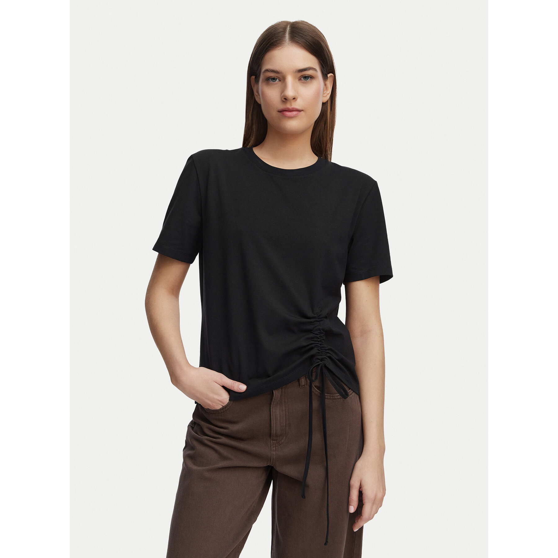 French Connection T-Shirt 76QZA Schwarz Relaxed Fit
