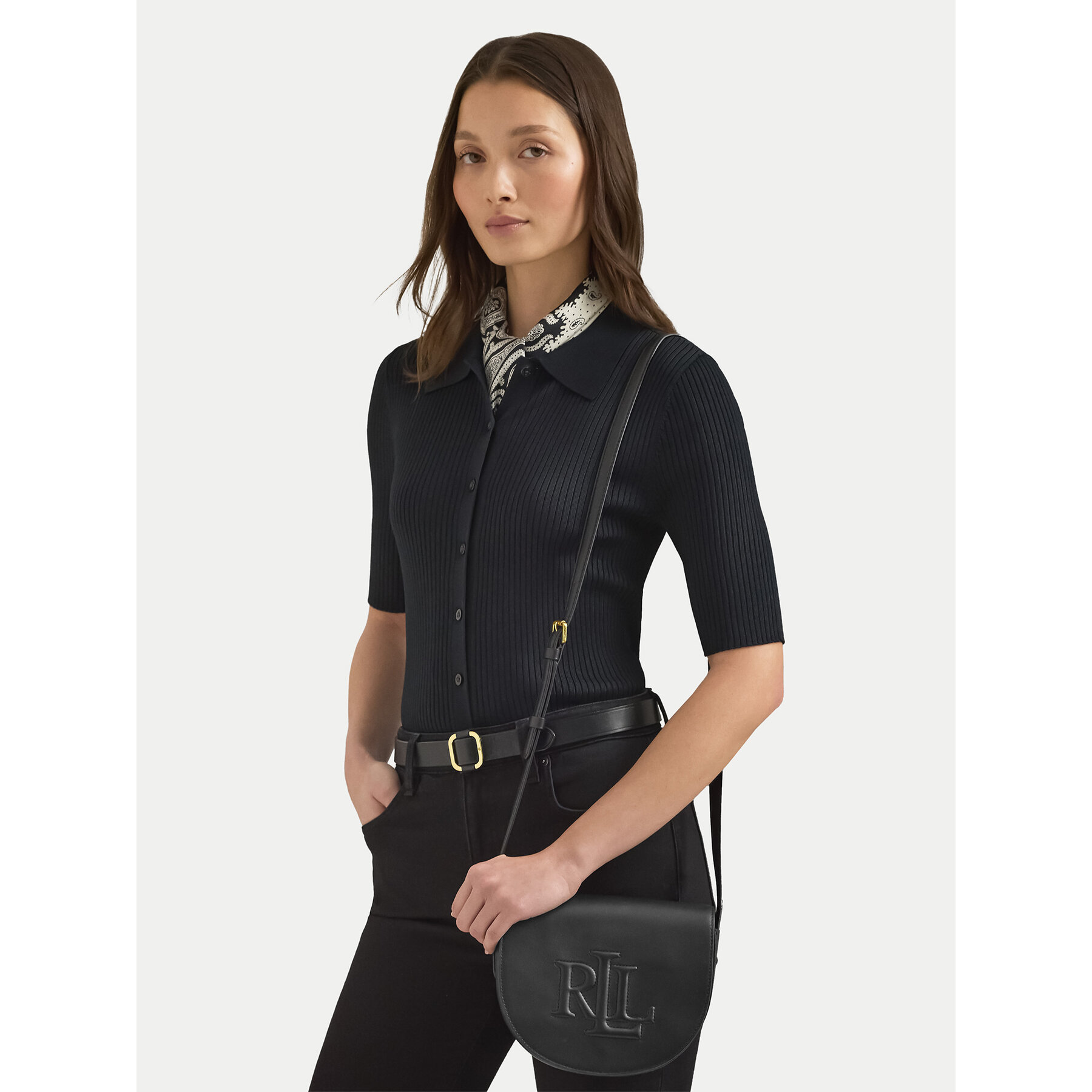 Kabelka LAUREN RALPH LAUREN 431950130002 Čierna