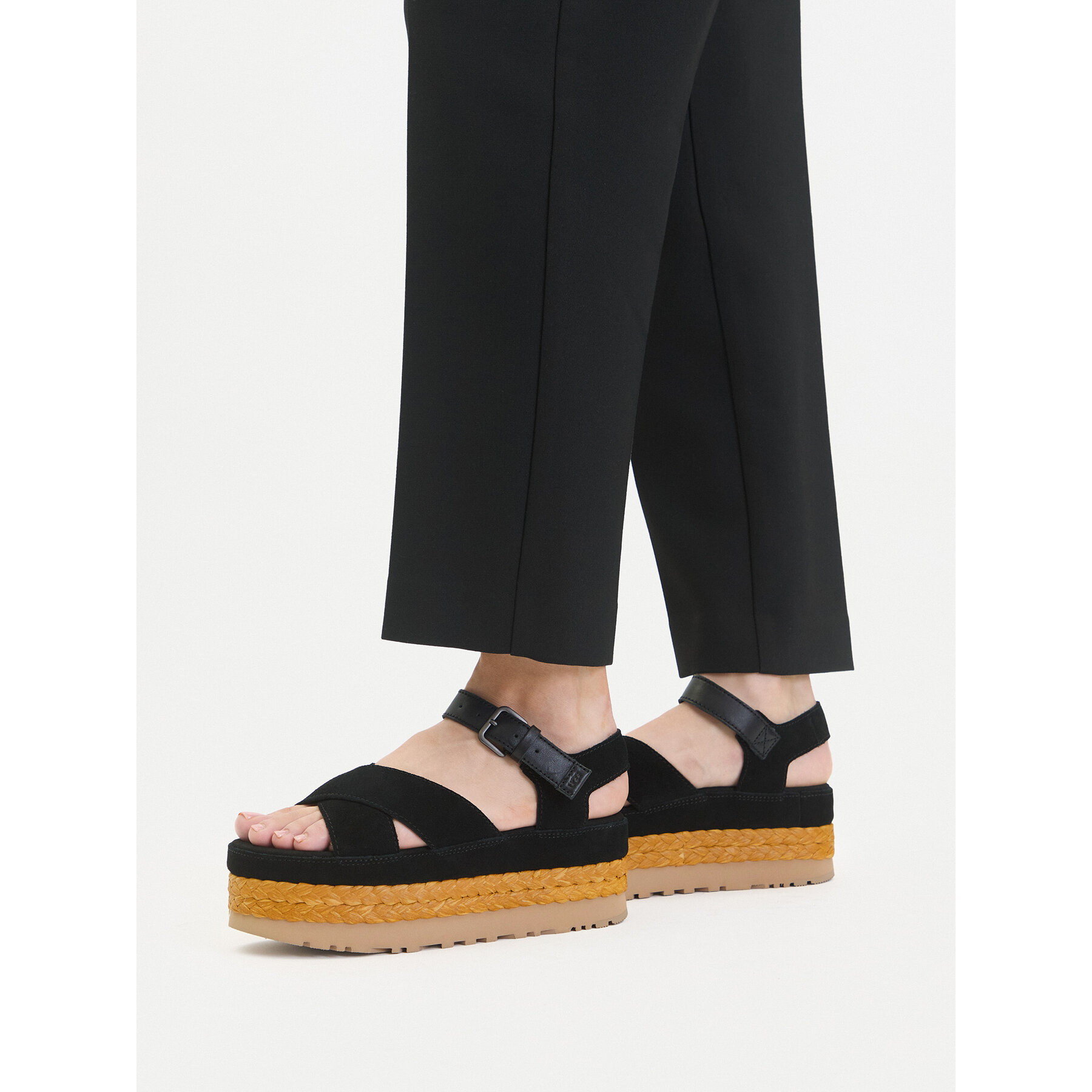 Espadrile Ugg W Aubrey Ankle Strap 1167471 Crna