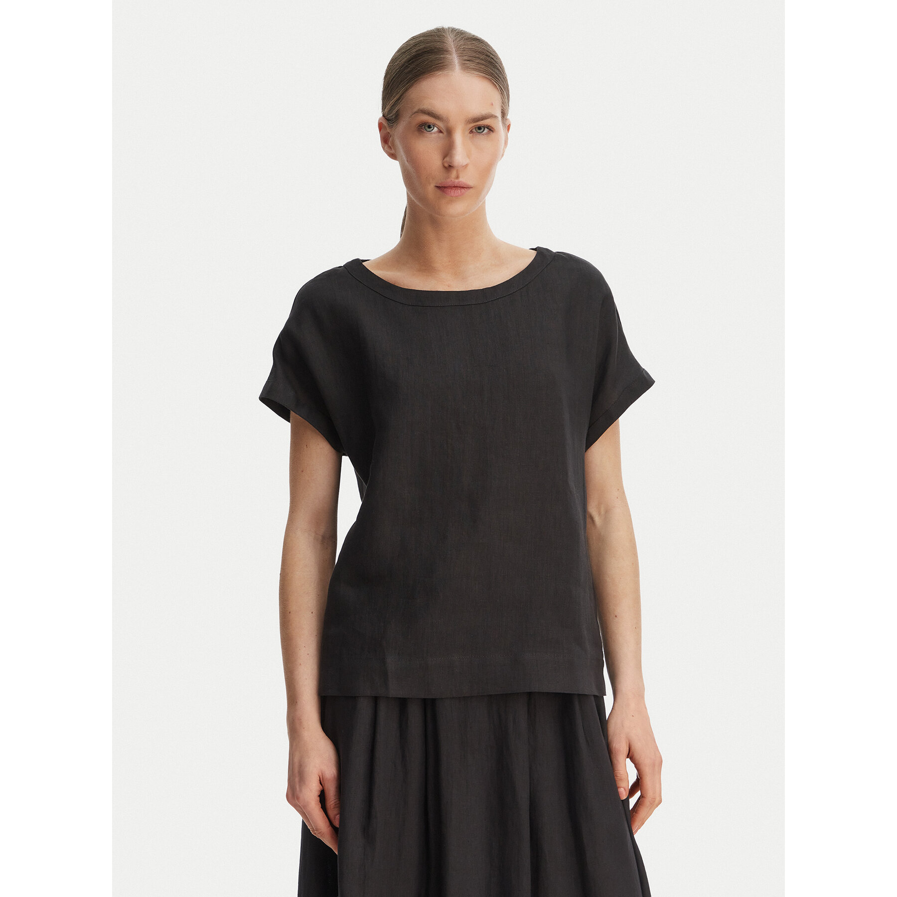 Marella T-shirt Emme by Marella Geyser 2615111132 Crna Regular Fit