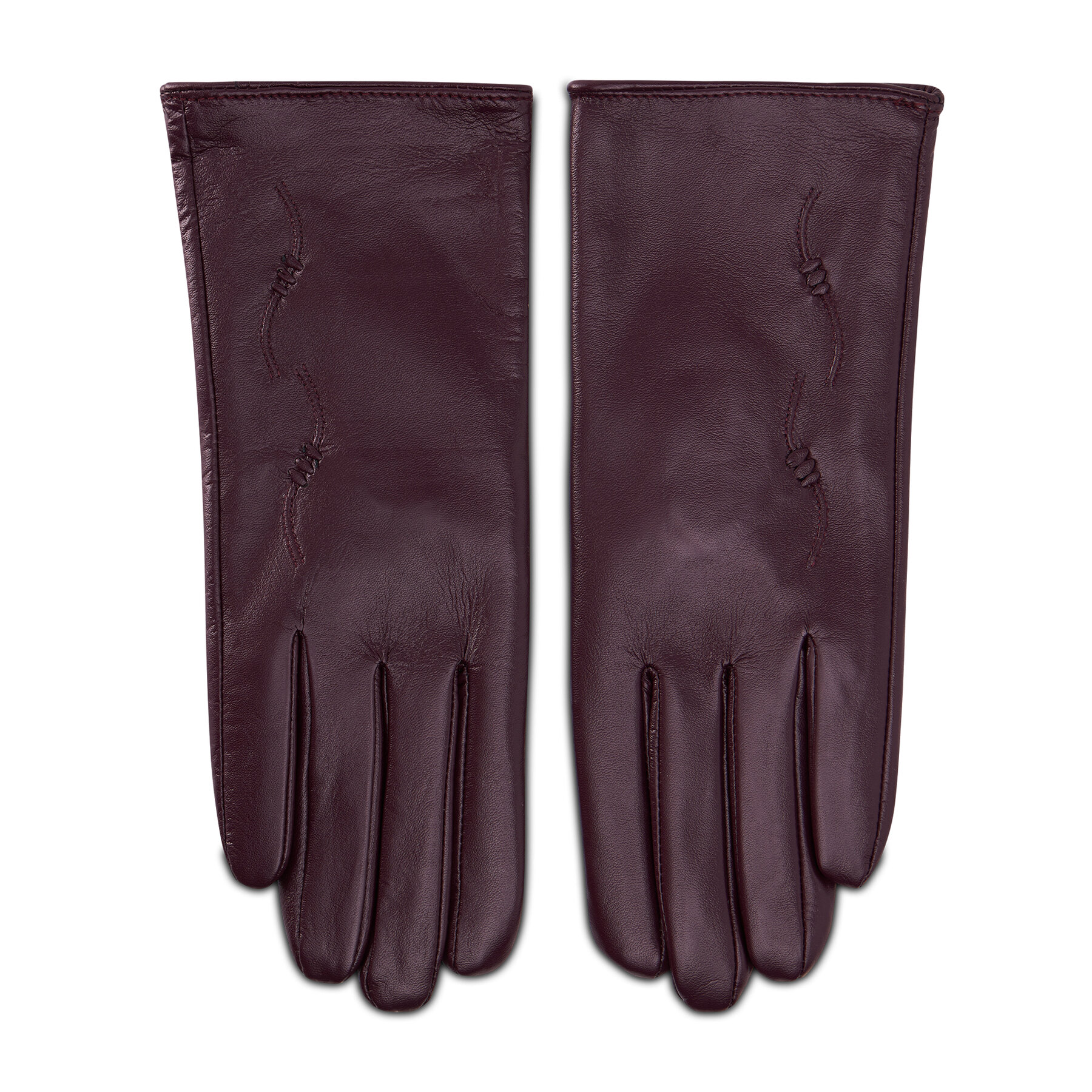 Guantes de mujer Semi Line P8205-3 Guinda/burdeos