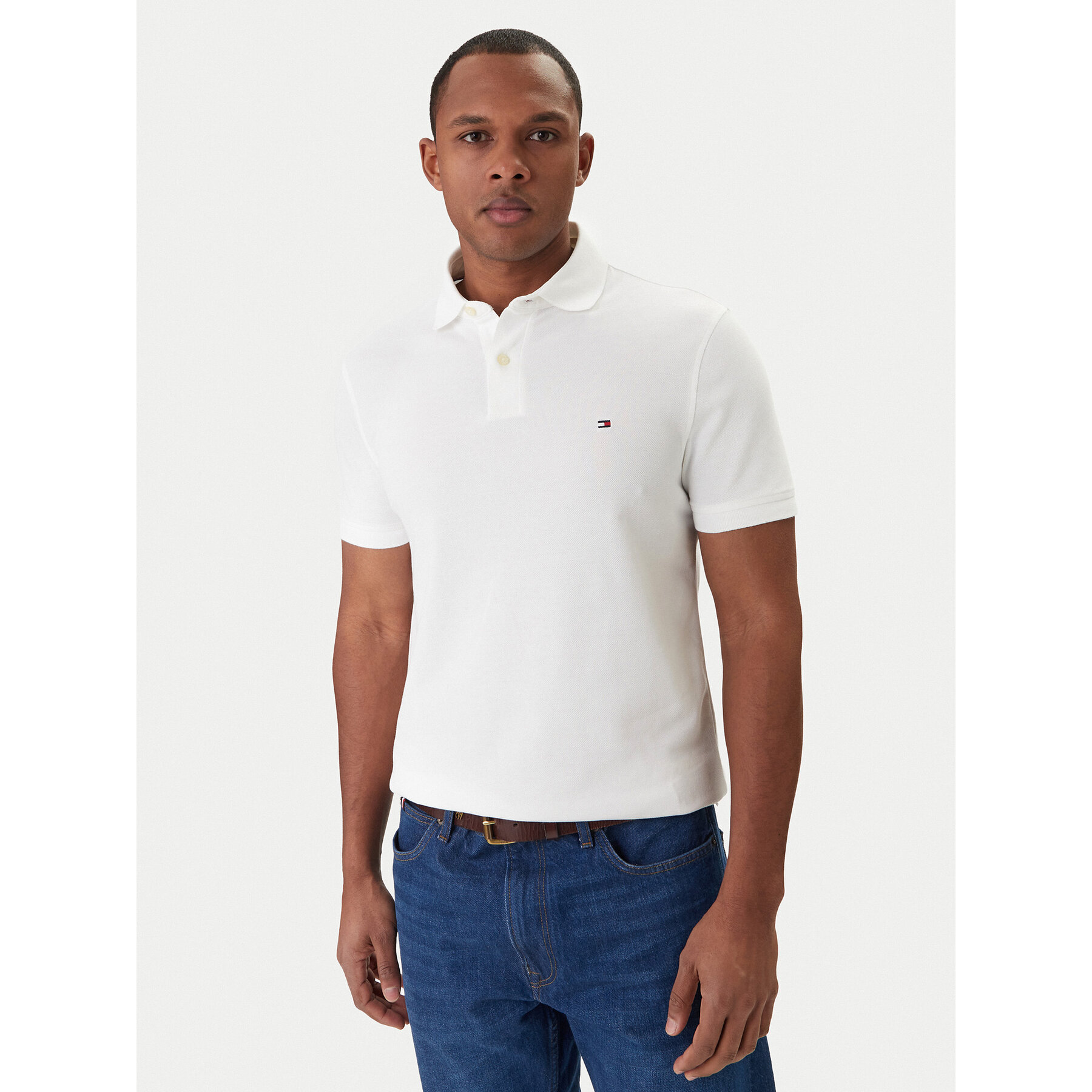 Tommy Hilfiger Polo 1985 MW0MW17770 Λευκό Regular Fit