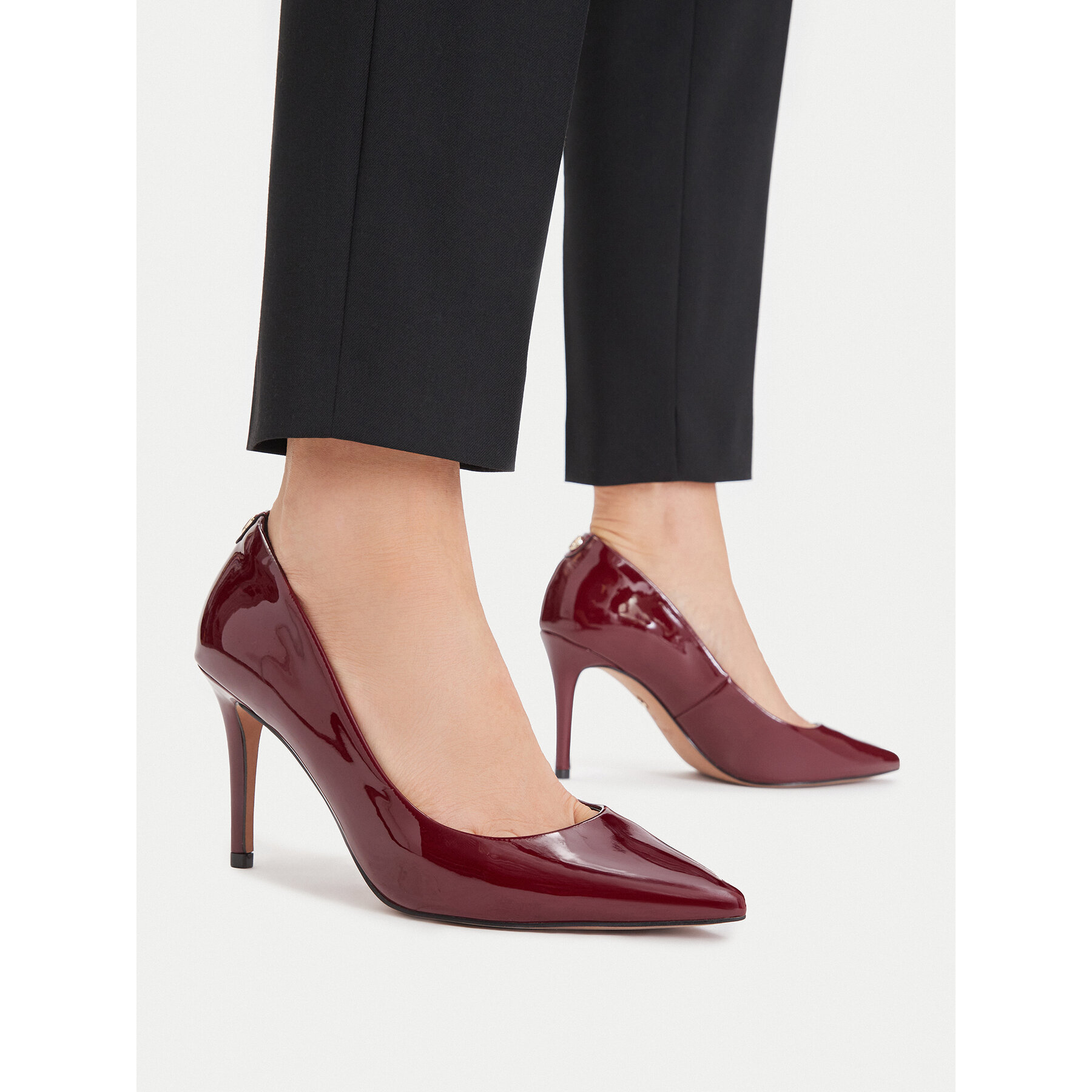 Pantofi cu toc subțire Nine West CEO-CD23029-1 Vișiniu