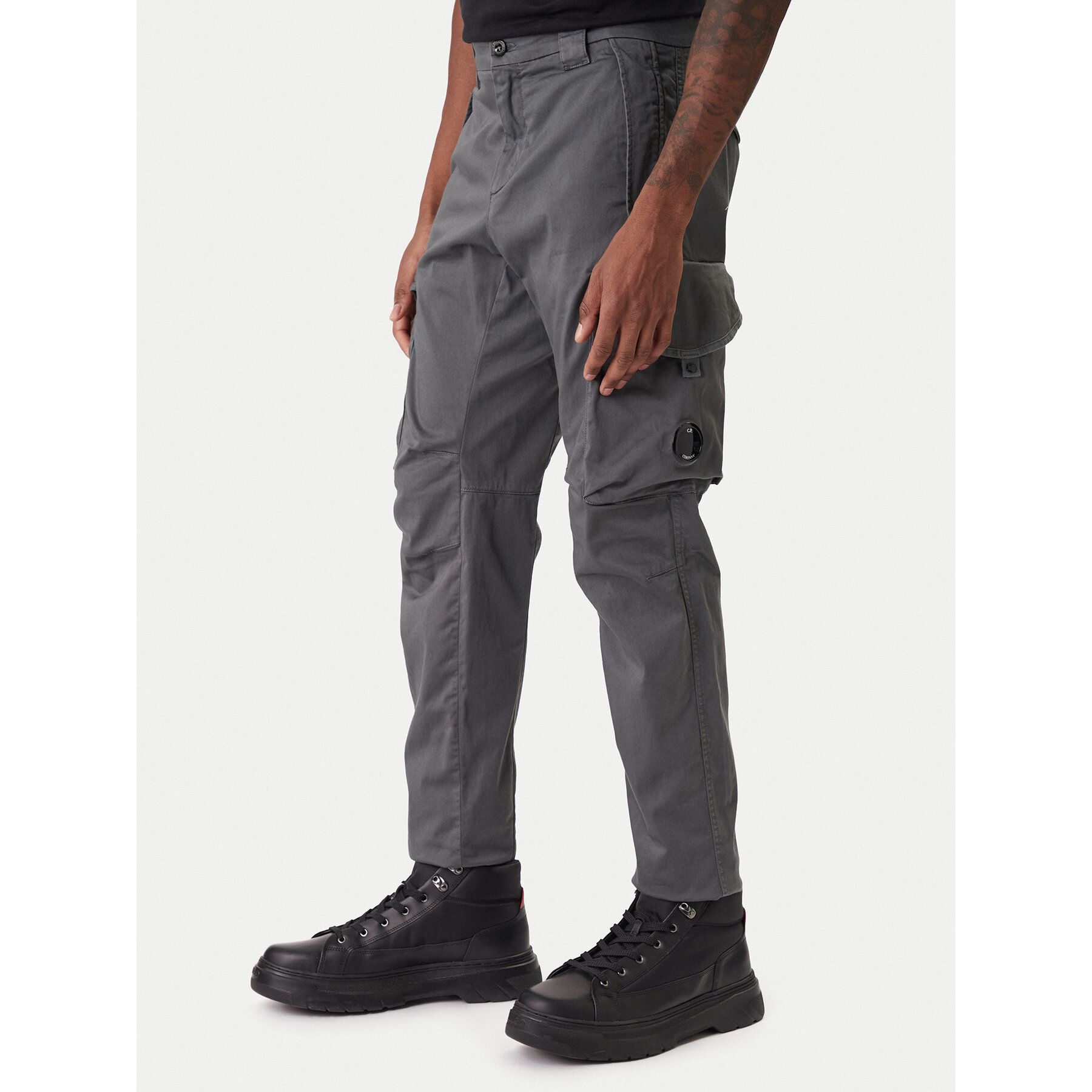 C.P. Company Stoffhose 20CMPA744A005694G Grau Regular Fit