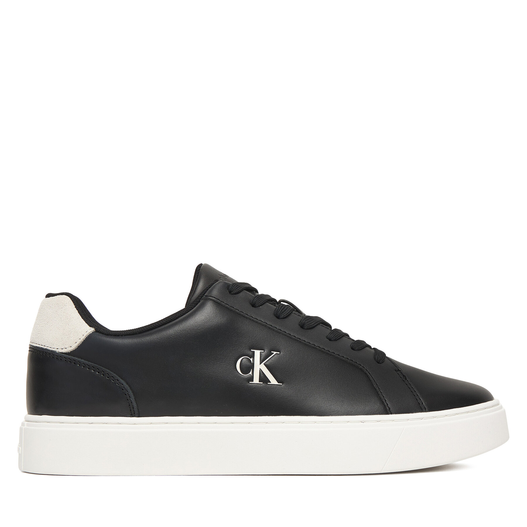 Sneakersy Calvin Klein Classic Cupsole Laceup Lth YM0YM01435 Čierna