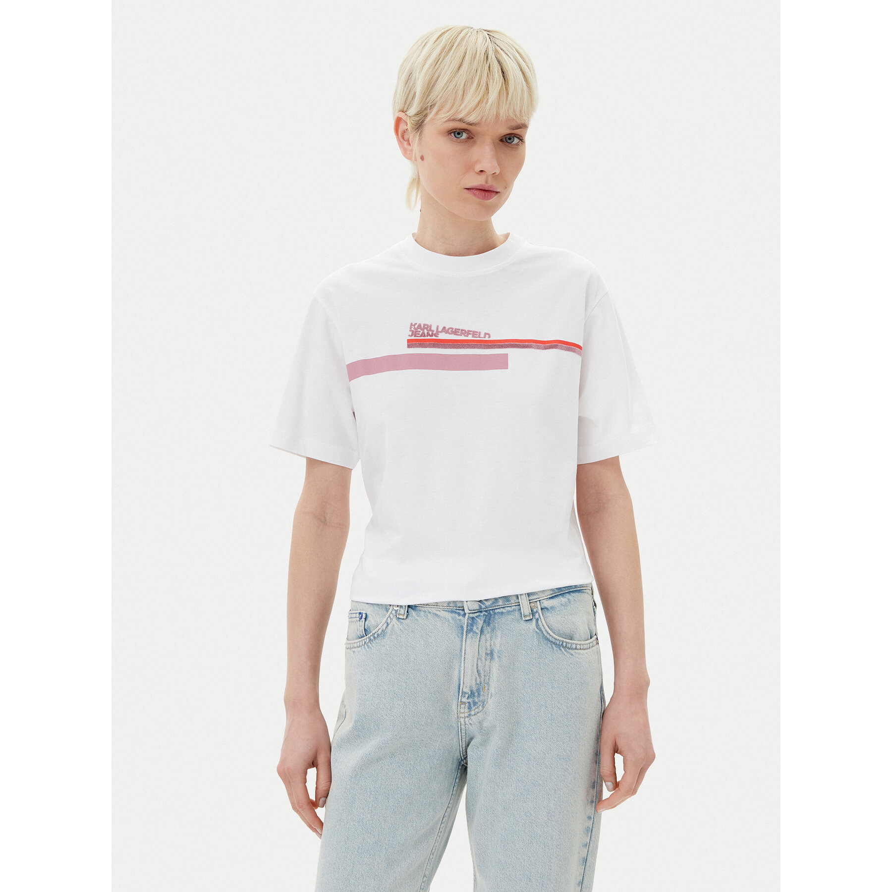 Karl Lagerfeld Jeans T-Shirt A2W17032 Λευκό Relaxed Fit
