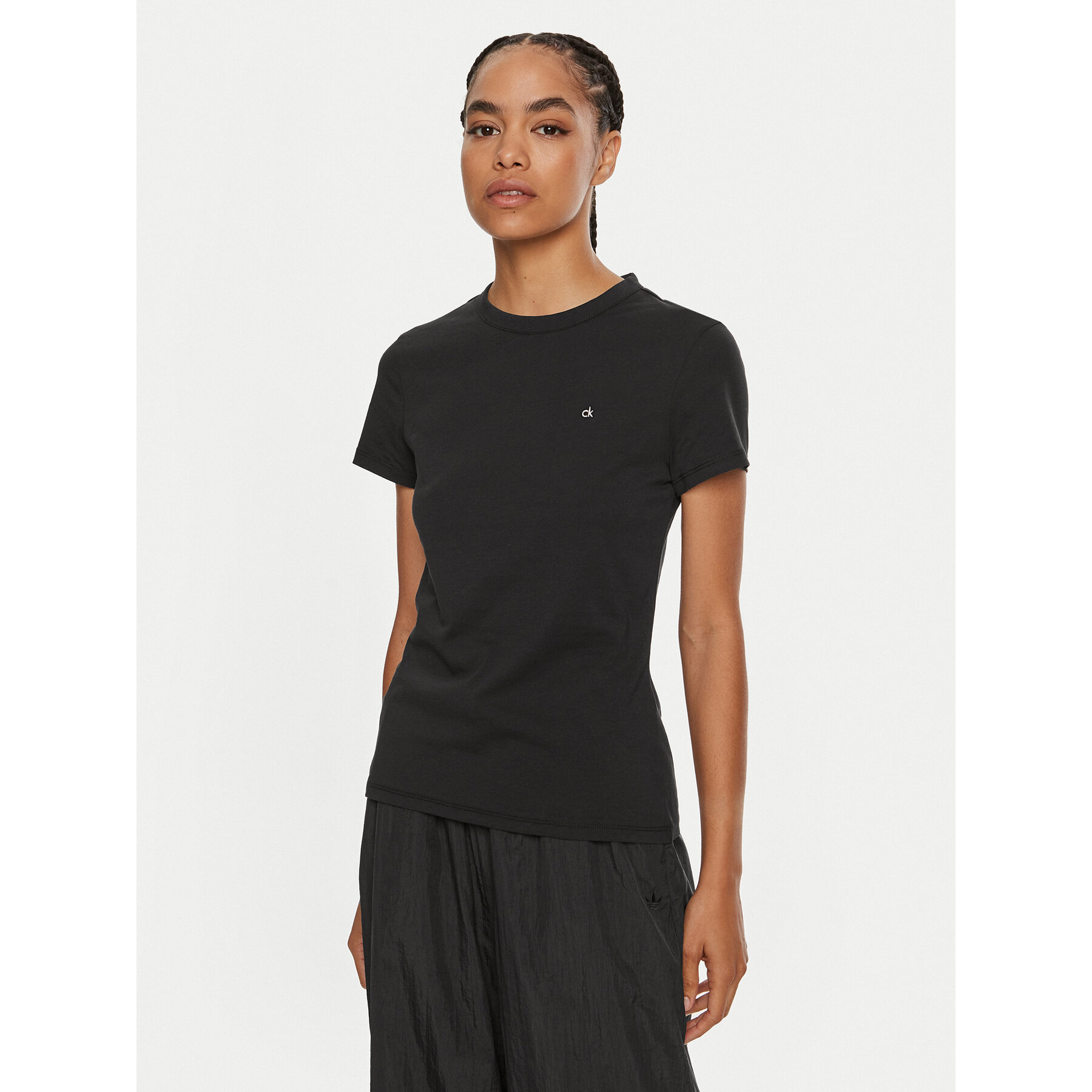 Calvin Klein T-Shirt Emb Graphic K20K208061 Μαύρο Slim Fit